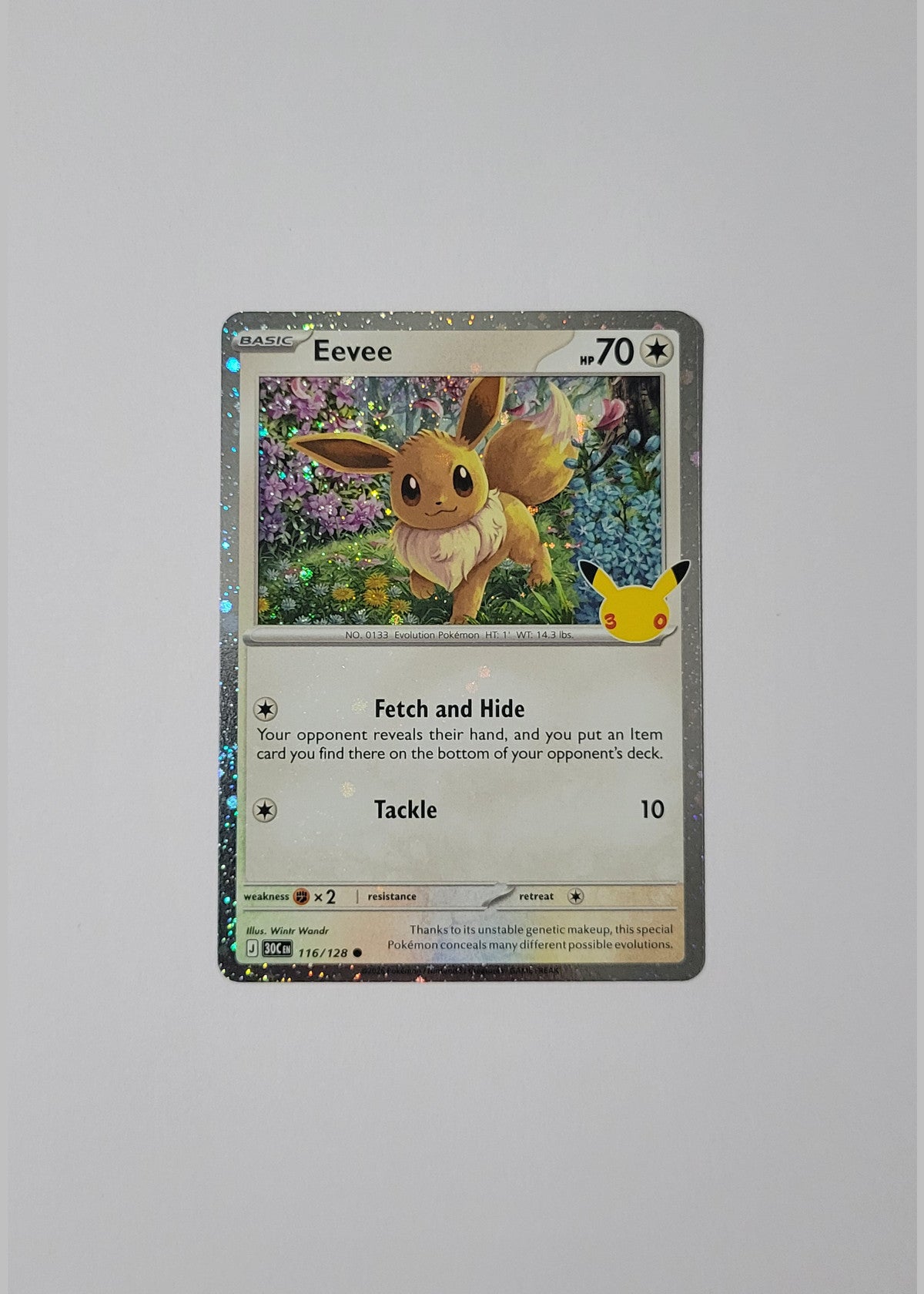 Eevee 116/128 (Cosmos Holo) - 30th Celebration