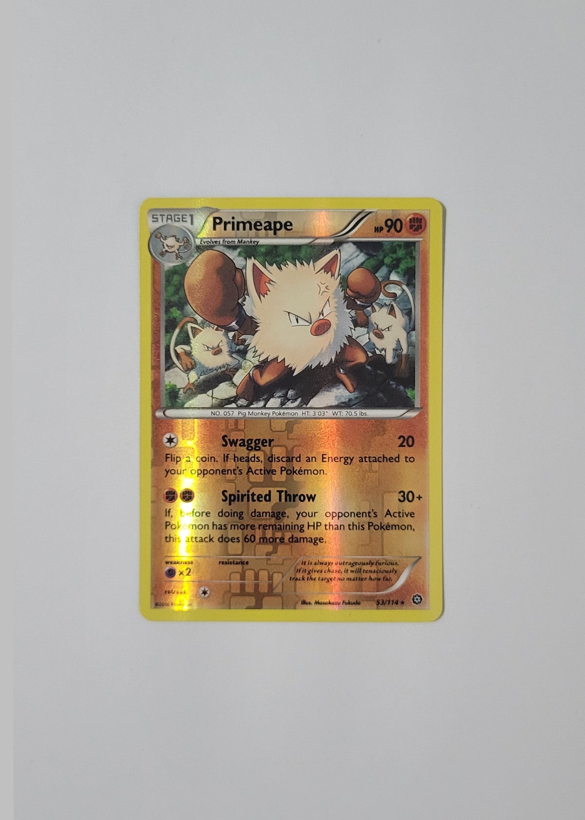 Primeape 53/114 (Reverse Holo) - Steam Siege