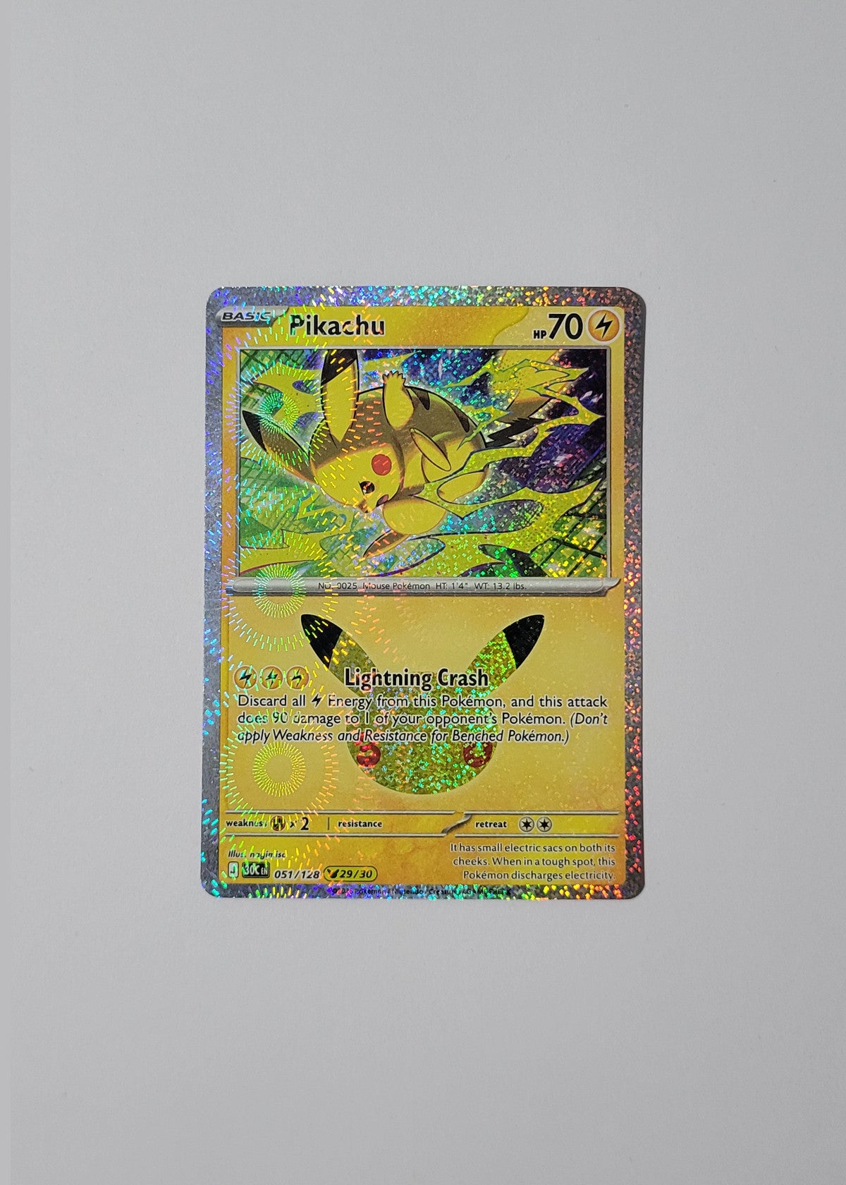 Pikachu 051/128 (29/30) - 30th Celebration