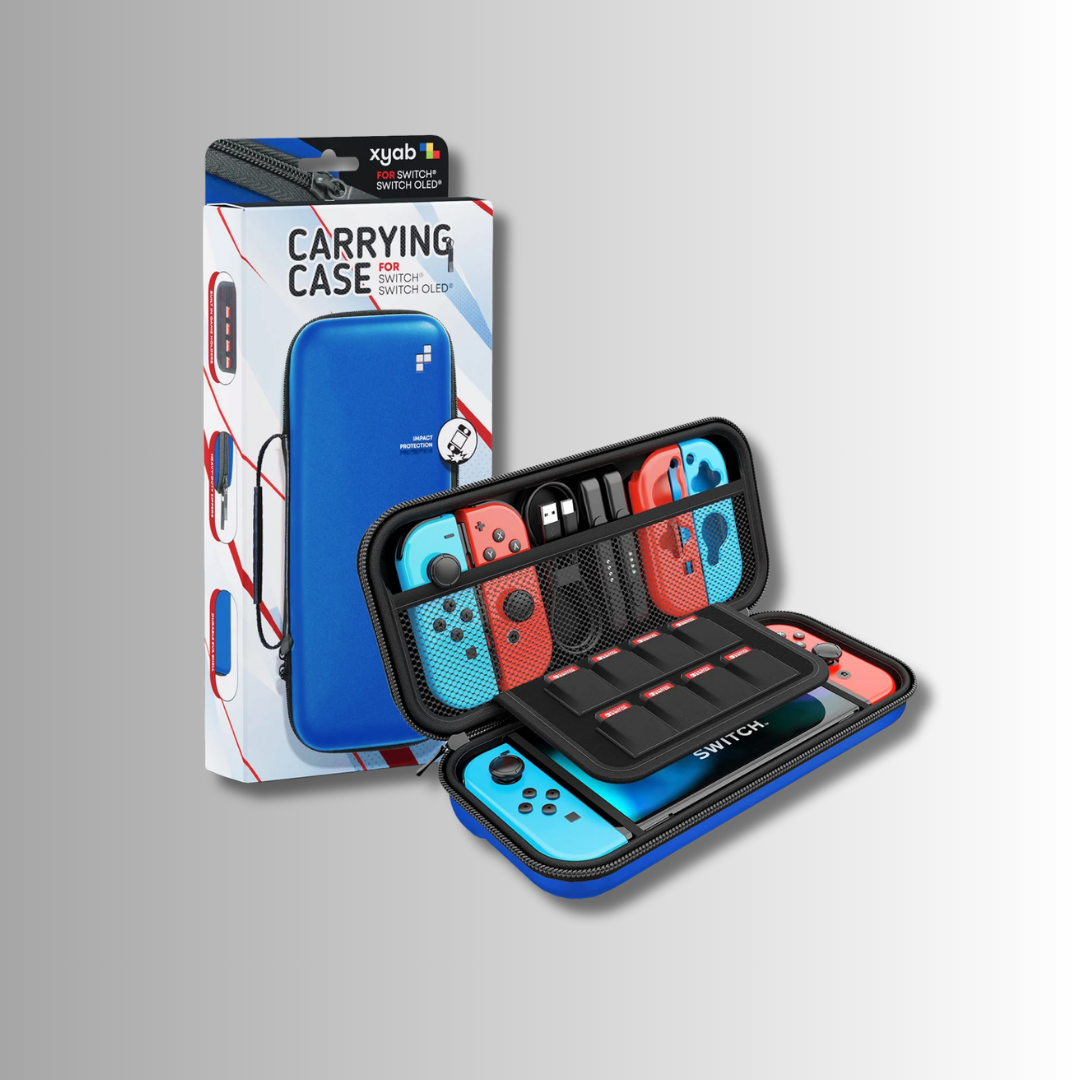XYAB Blue Hard Shell Travel Carrying Case - Nintendo Switch