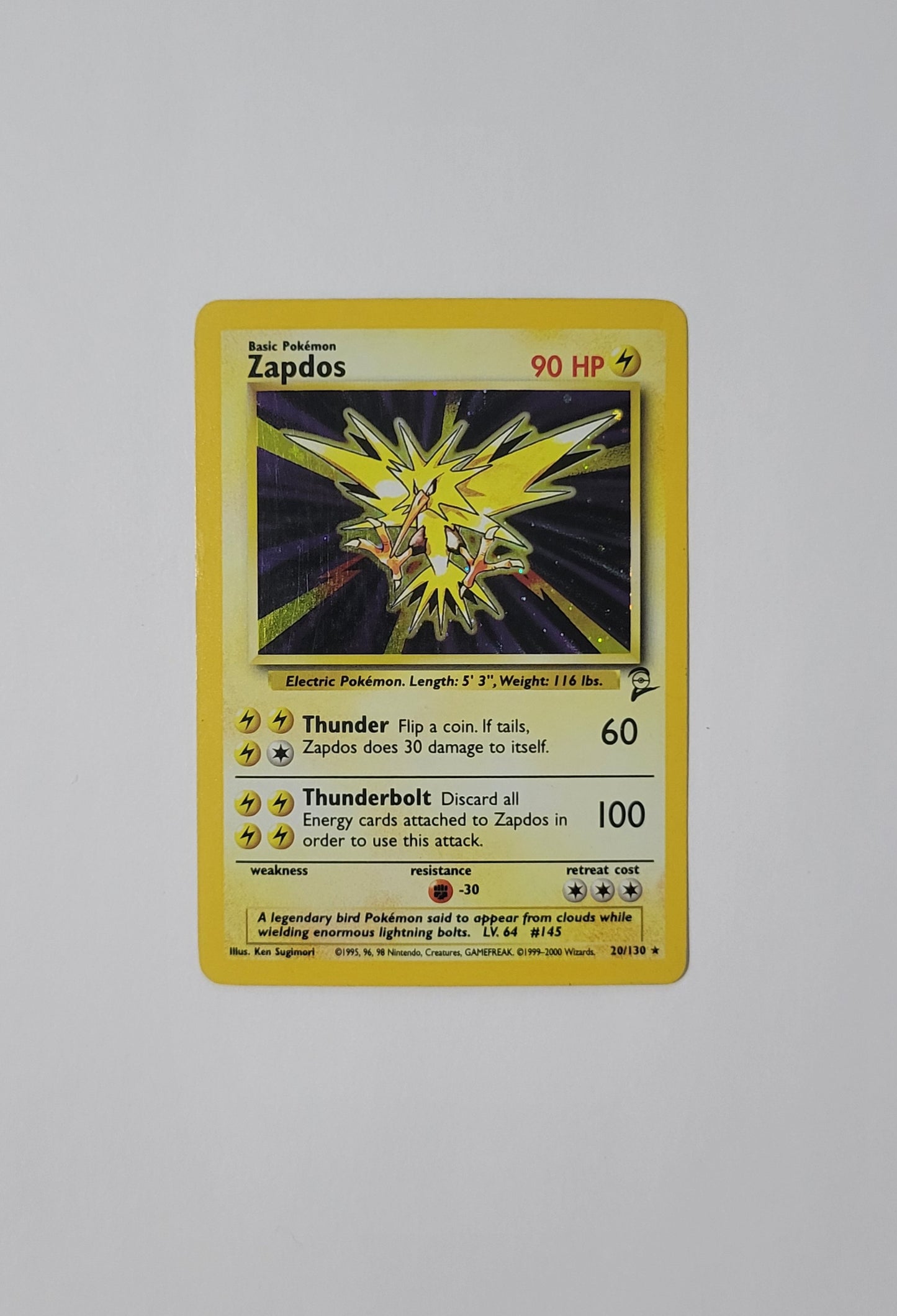 Zapdos 20/130 - Base Set 2