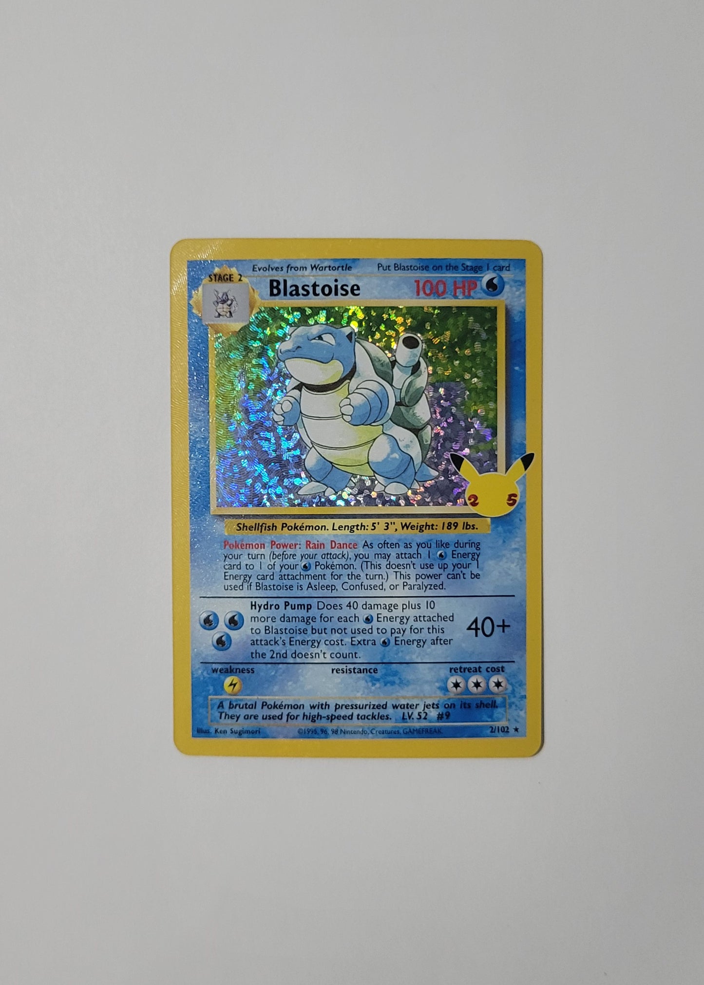 Blastoise 2/102 - Holo Rare - Celebrations