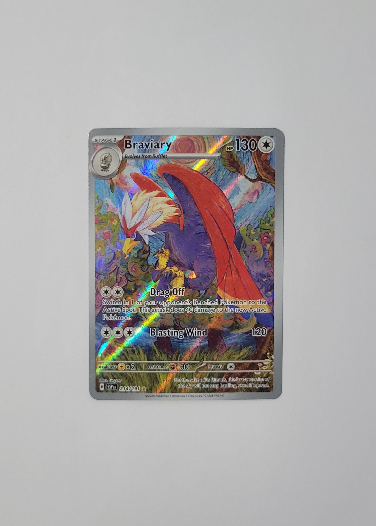 Braviary 214/191 - Illustration Rare - Surging Sparks