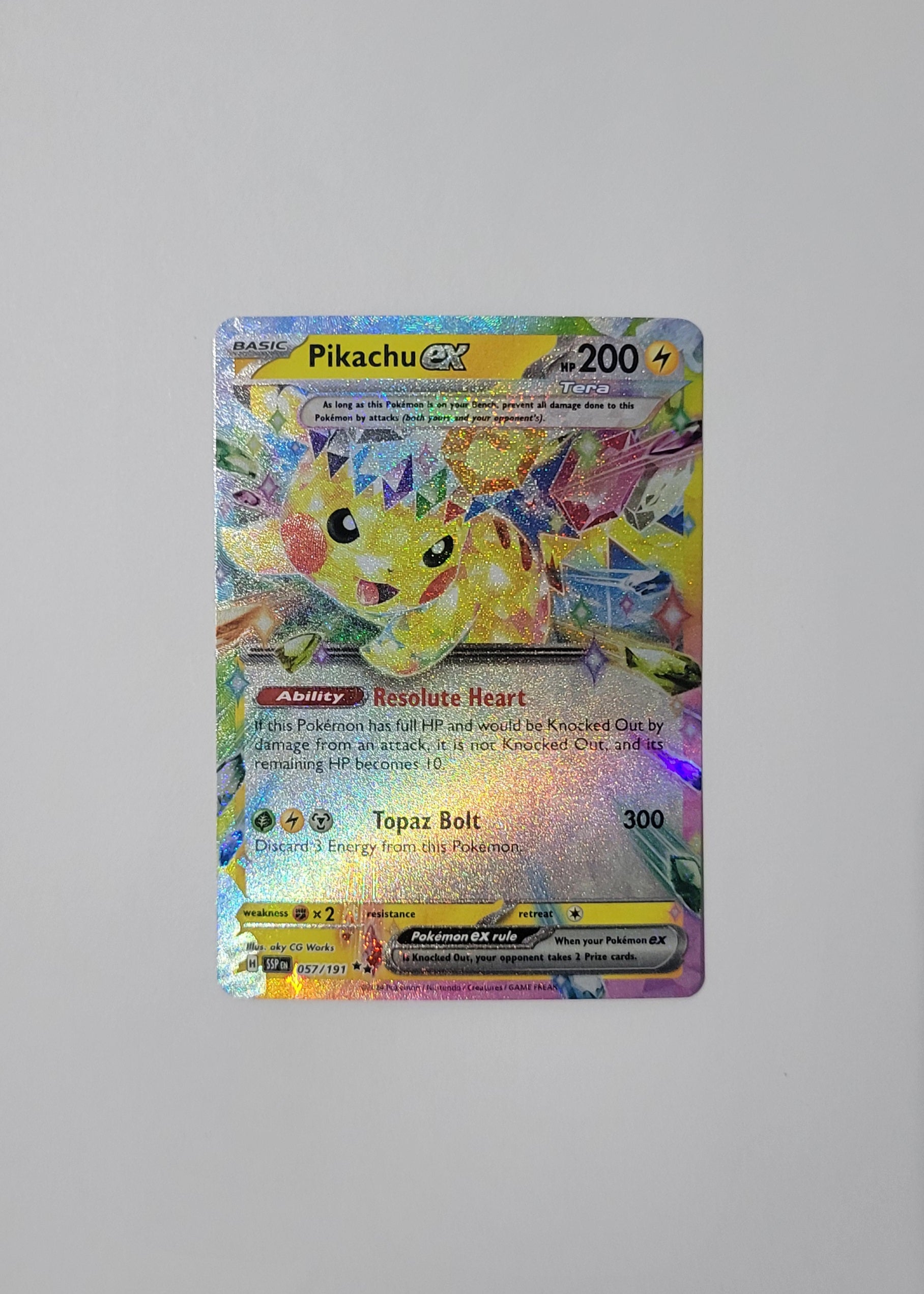 057 191 pokemon card Pikachu ex 057/191