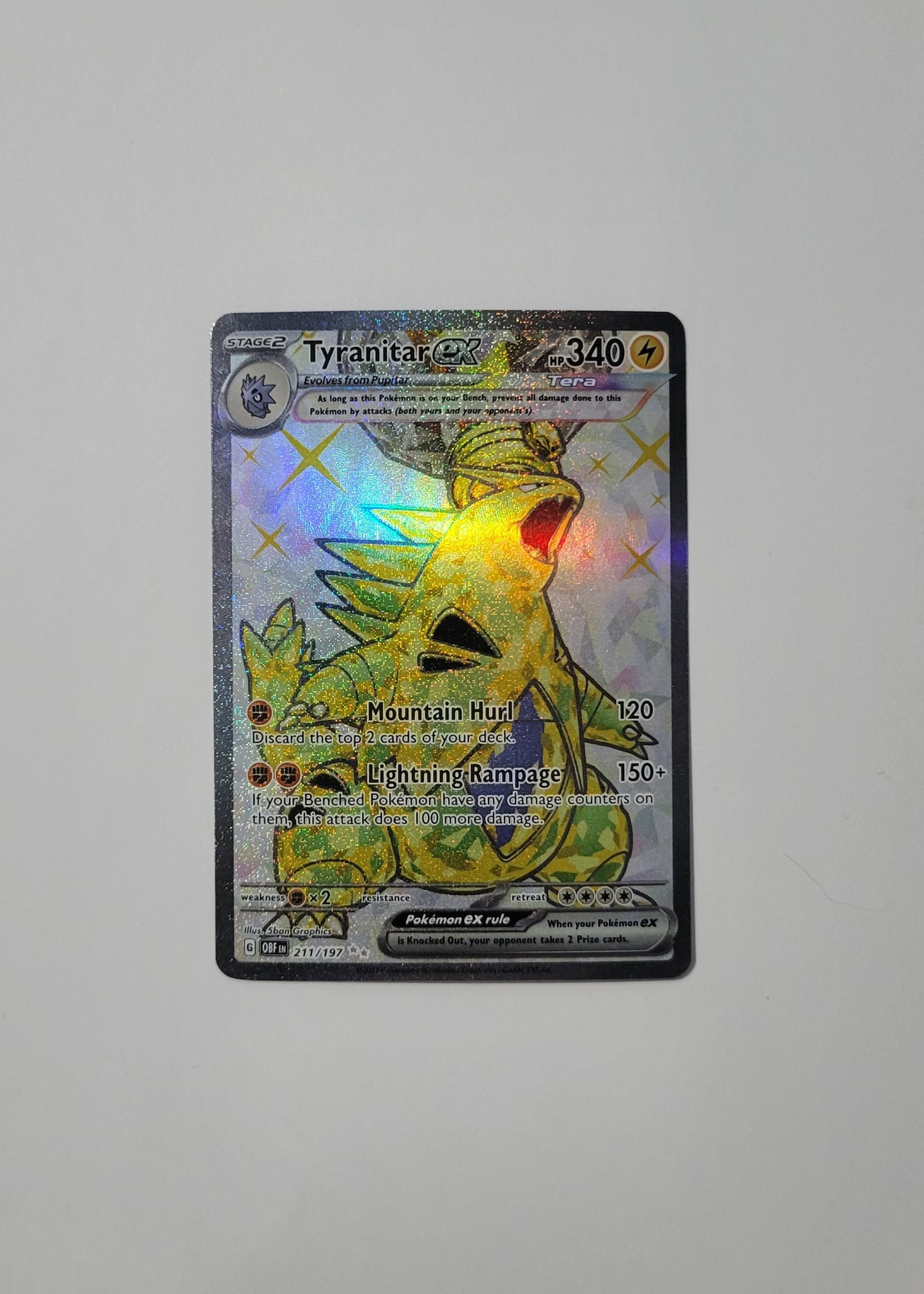 Tyranitar ex 211/197 - Ultra Rare - Obsidian Flames
