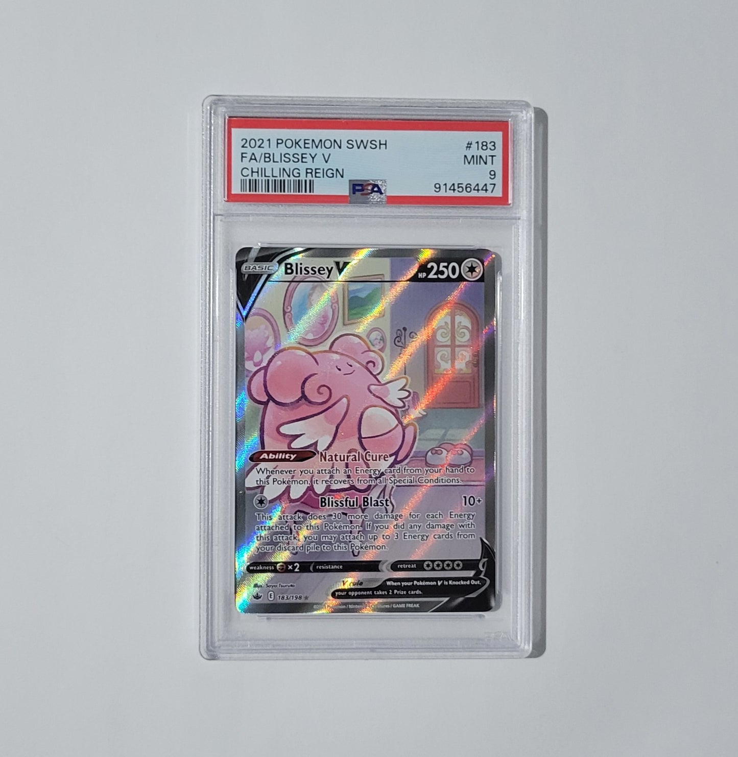 Blissey V 183/198 - Ultra Rare - Chilling Reign - PSA 9
