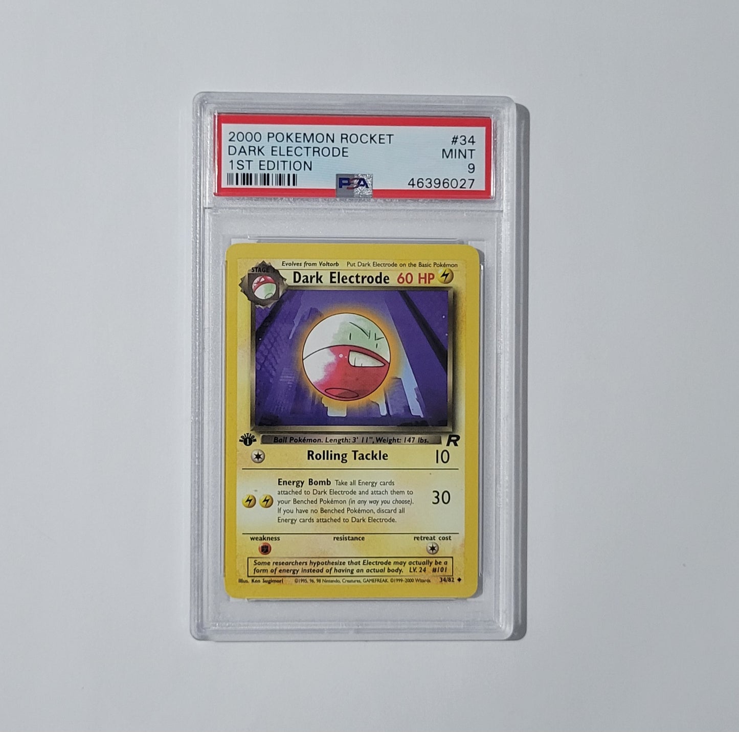 Dark Electrode 34/82 - Uncommon - Team Rocket (1st Edition) - PSA 9