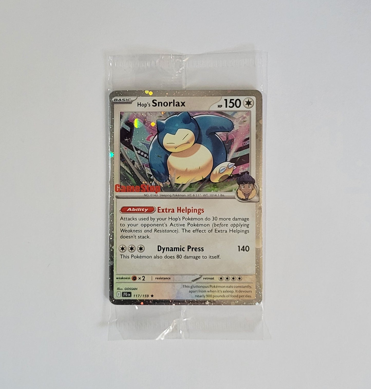 Hop's Snorlax 117/159 (Sealed, Gamestop Stamped) - Journey Together