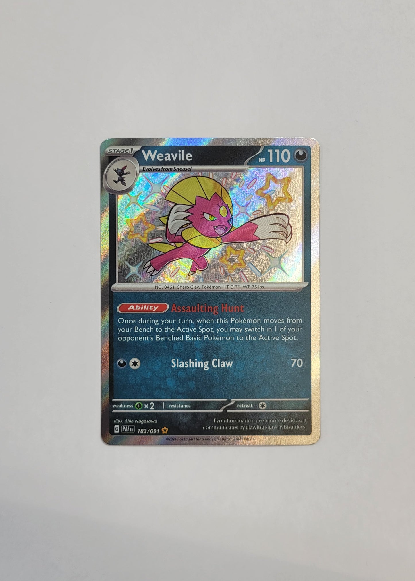 Weavile 183/091 - Paldean Fates