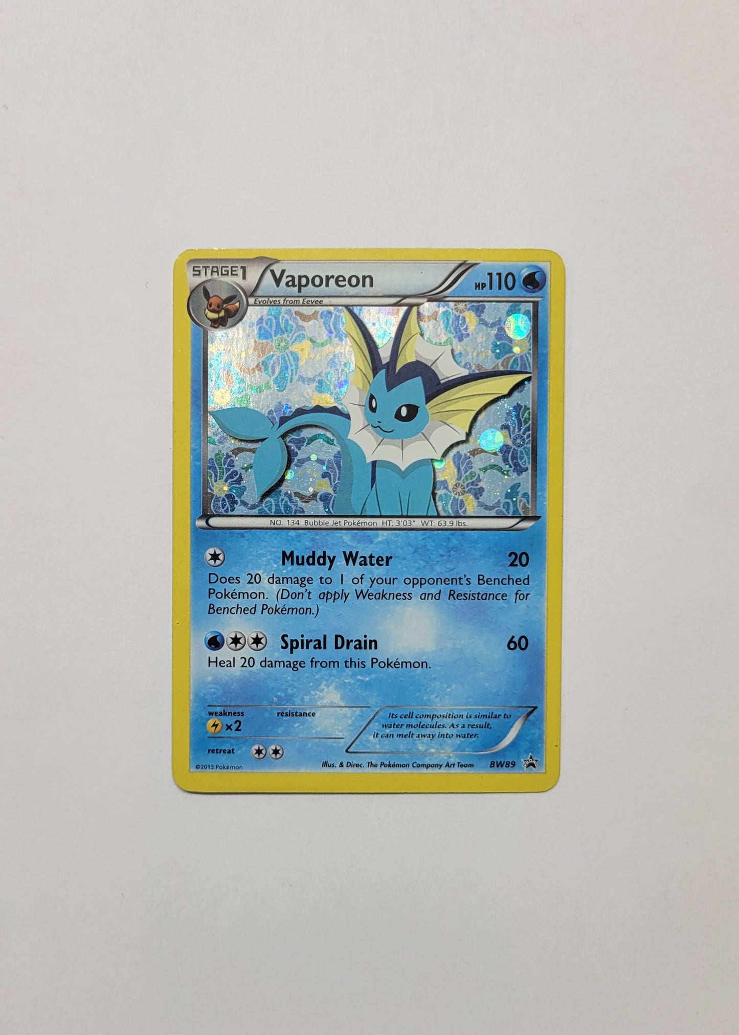 Vaporeon BW89 - Black Star Promo