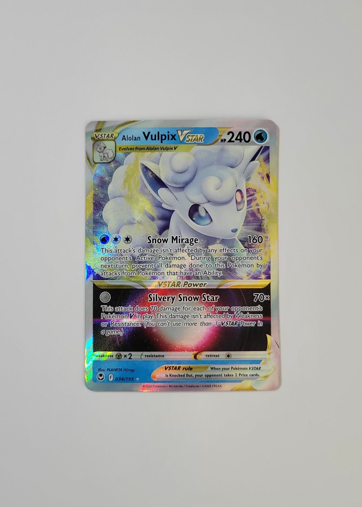 Alolan Vulpix VSTAR 034/195 - Silver Tempest