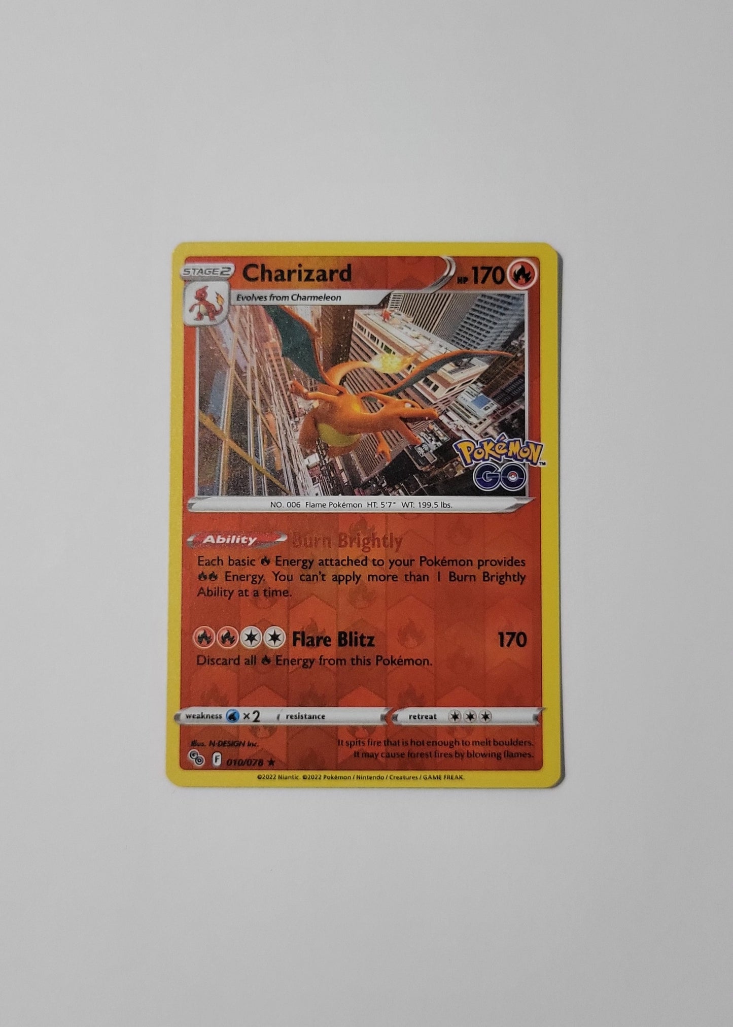 Charizard 010/078 (Reverse Holo) - Pokémon Go