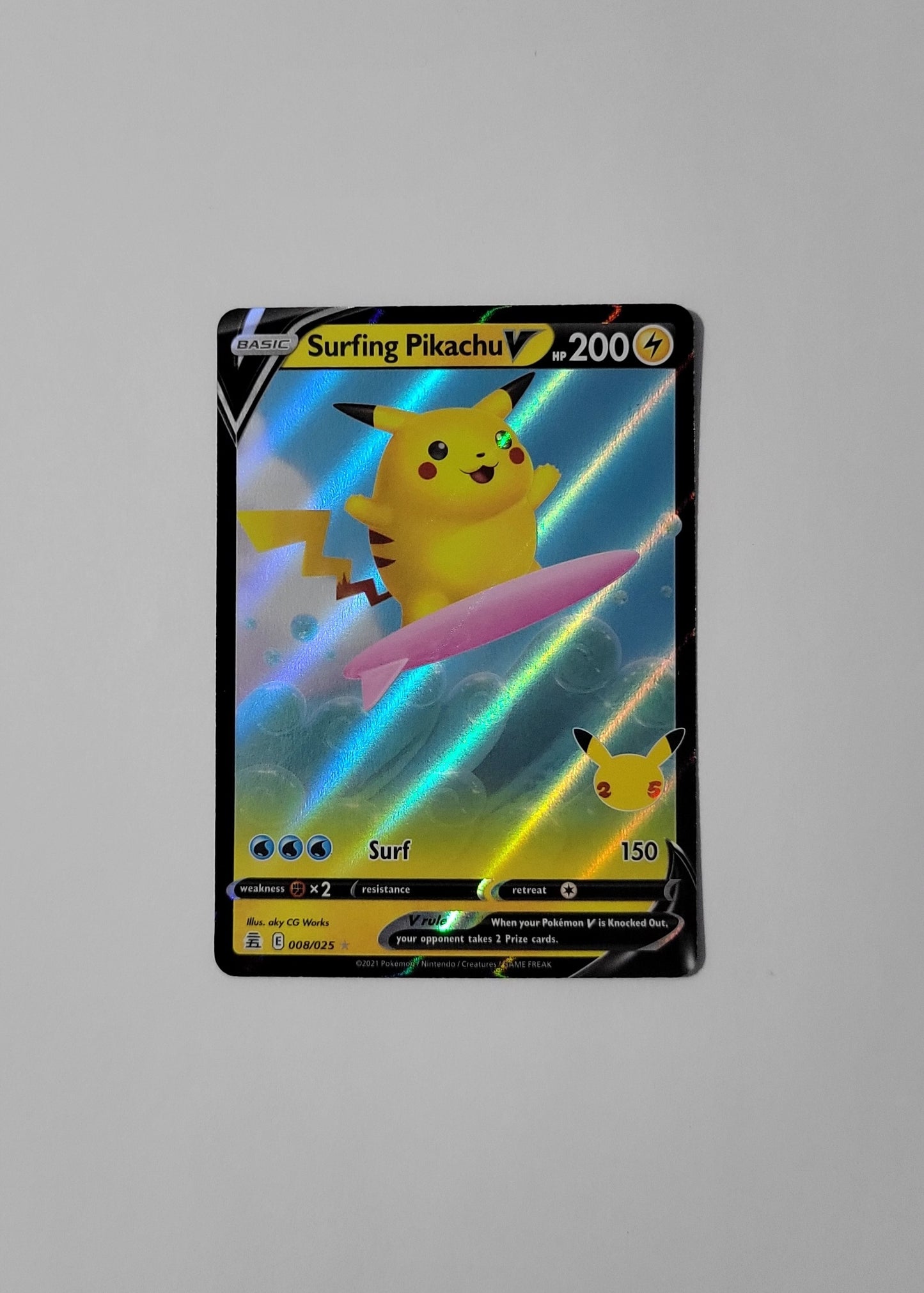 Surfing Pikachu V 008/025 - Celebrations