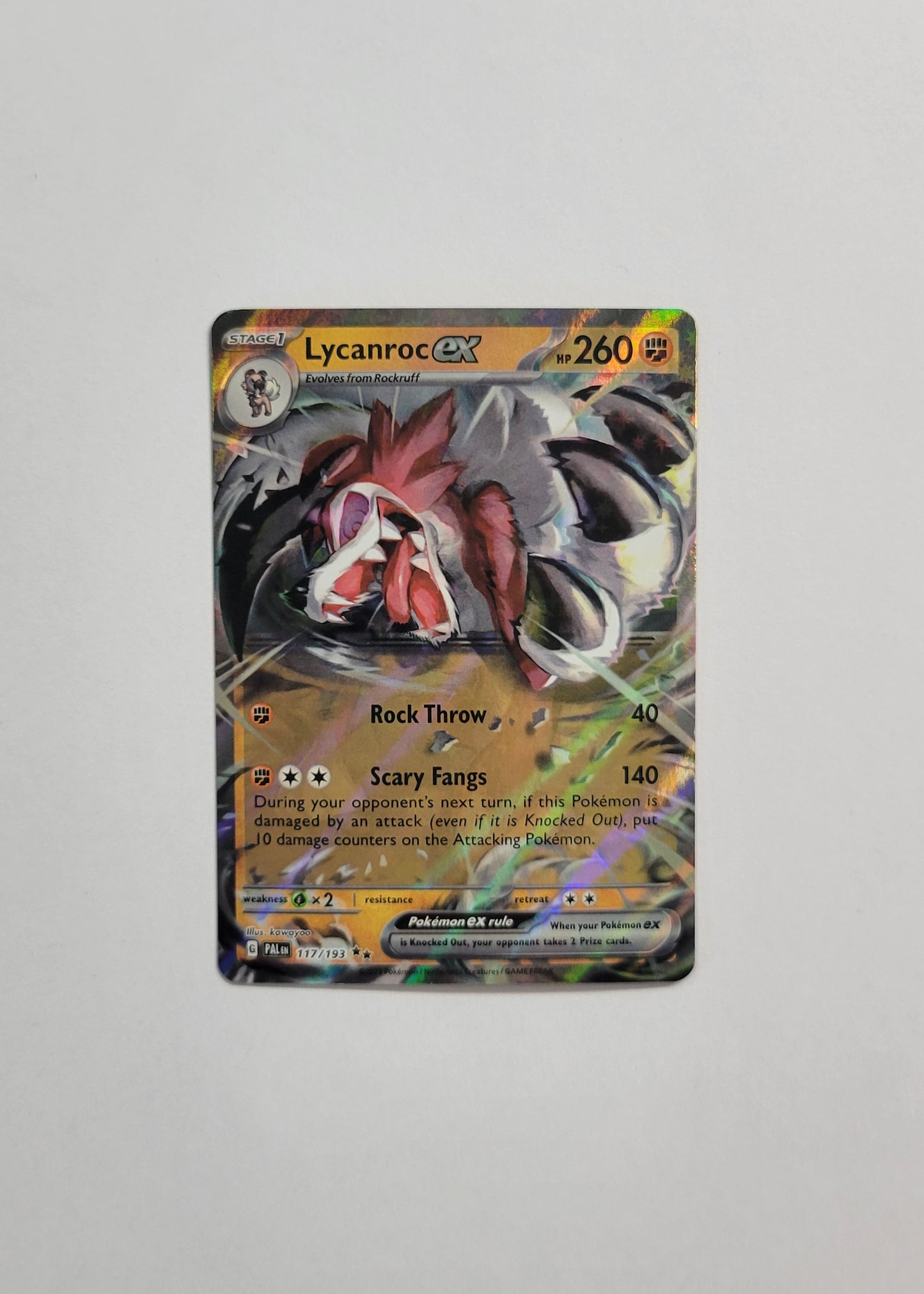 Lycanroc ex 117/193 - Paldea Evolved
