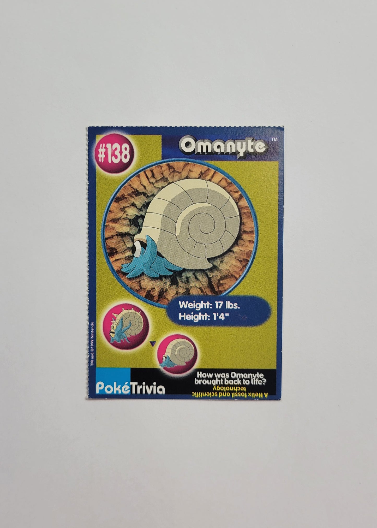 #138 Omastar - Burger King PokéTrivia