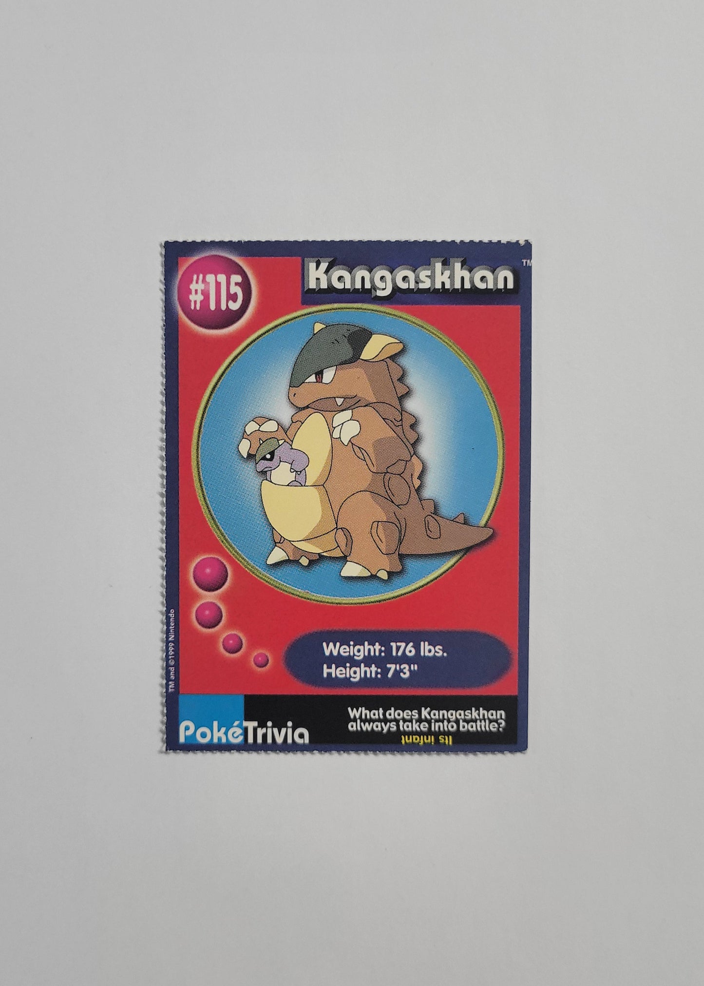 #115 Kangaskhan - Burger King PokéTrivia