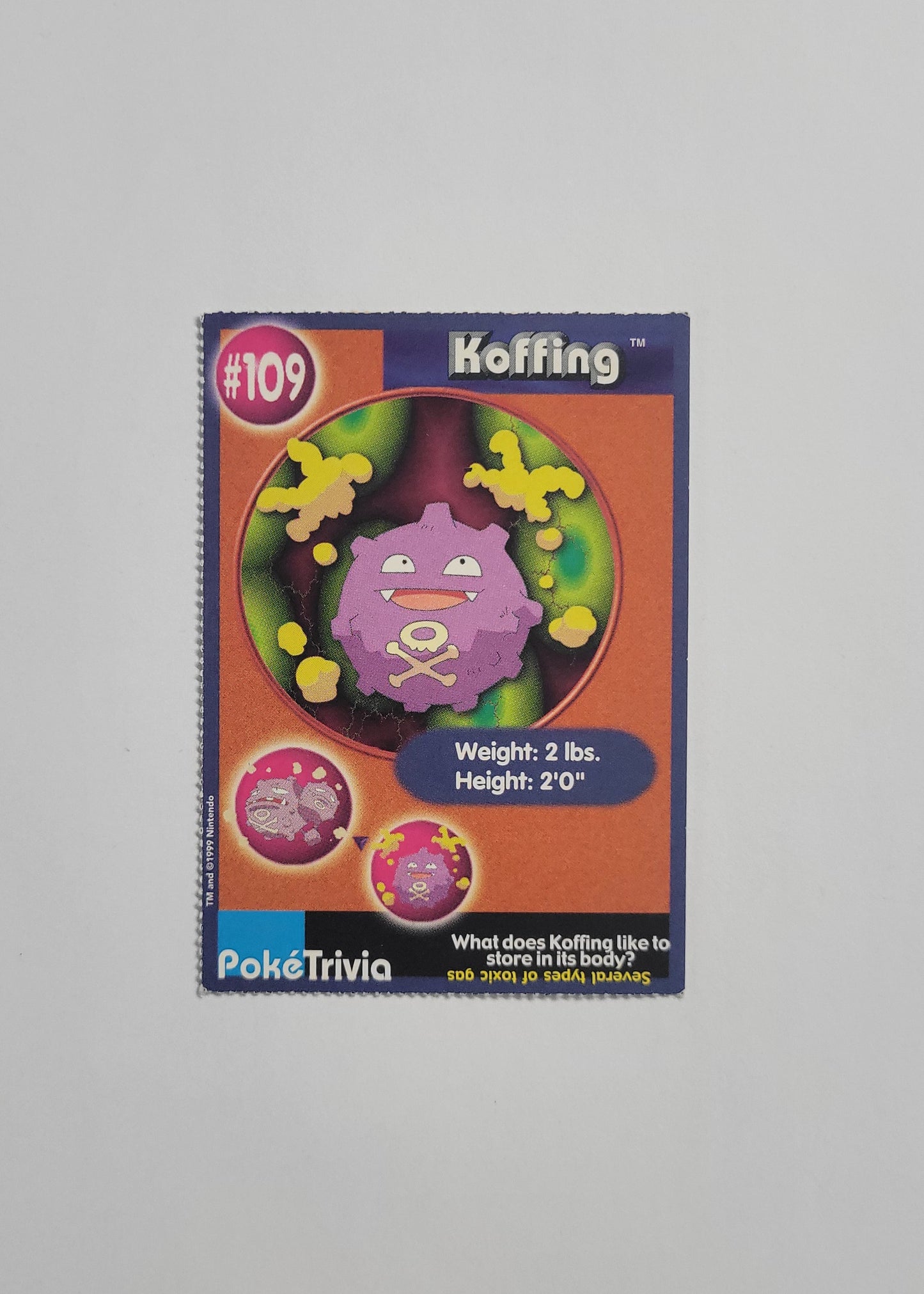 #109 Koffing - Burger King PokéTrivia