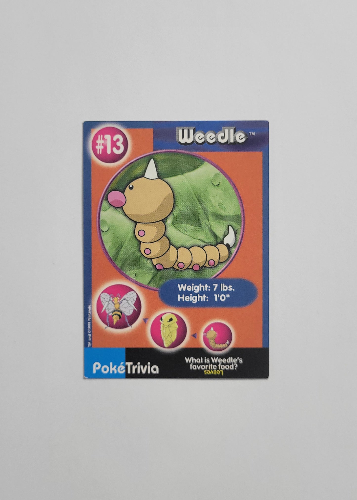 #13 Weedle - Burger King PokéTrivia