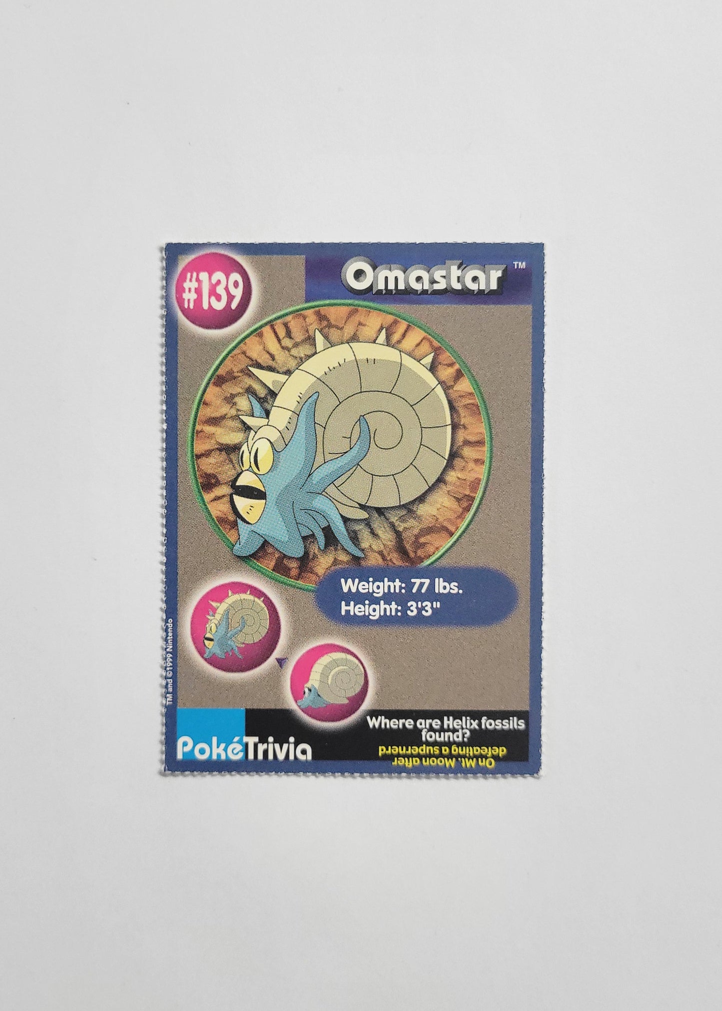 #139 Omastar - Burger King PokéTrivia