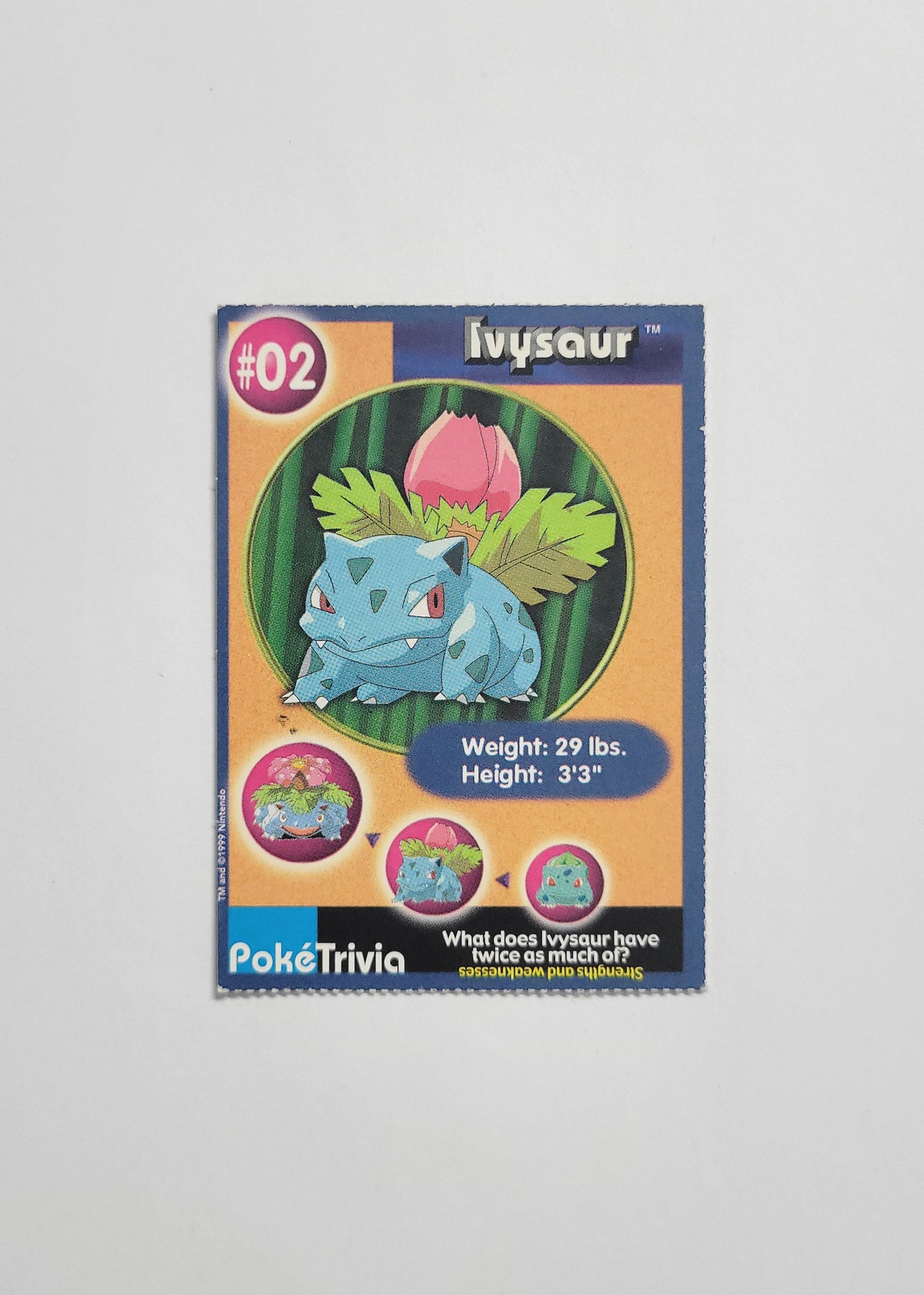 #02 Ivysaur - Burger King PokéTrivia