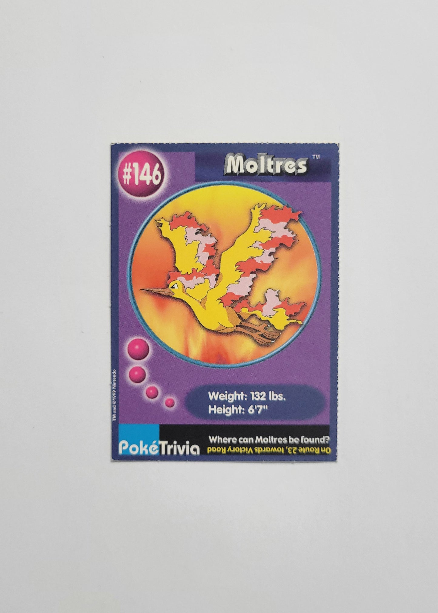 #146 Moltres - Burger King PokéTrivia
