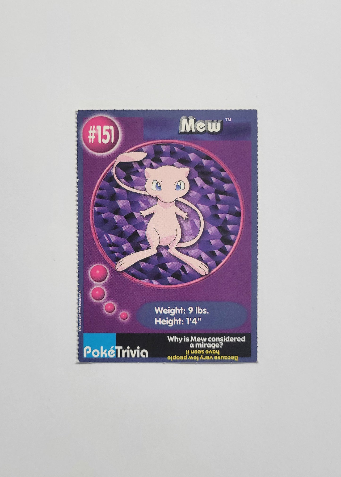#151 Mew - Burger King PokéTrivia