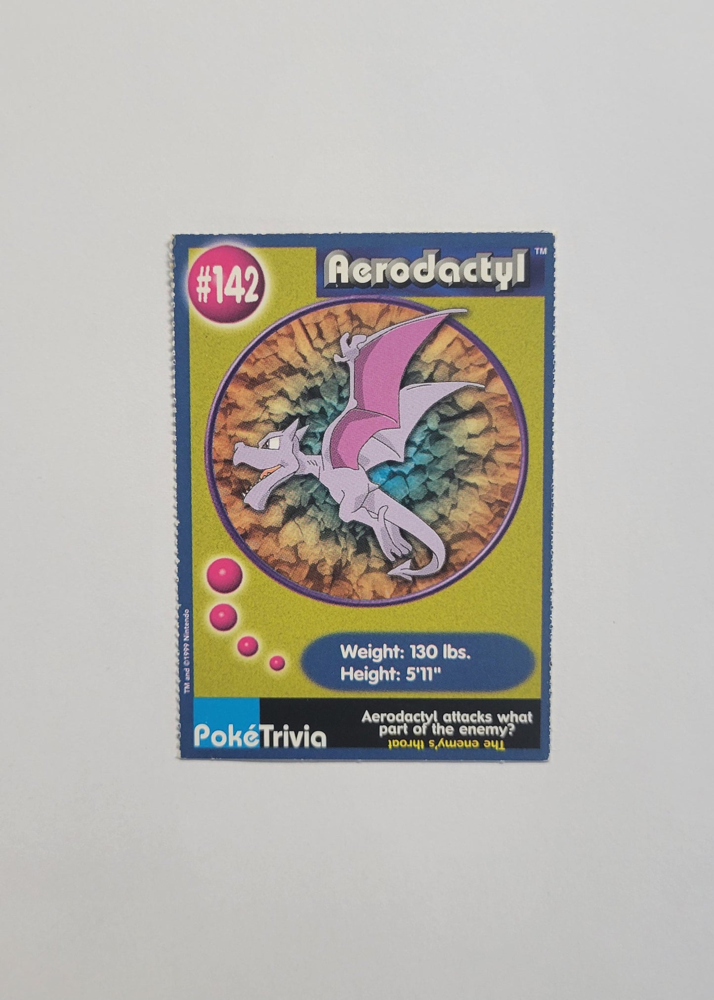 #142 Aerodactyl - Burger King PokéTrivia