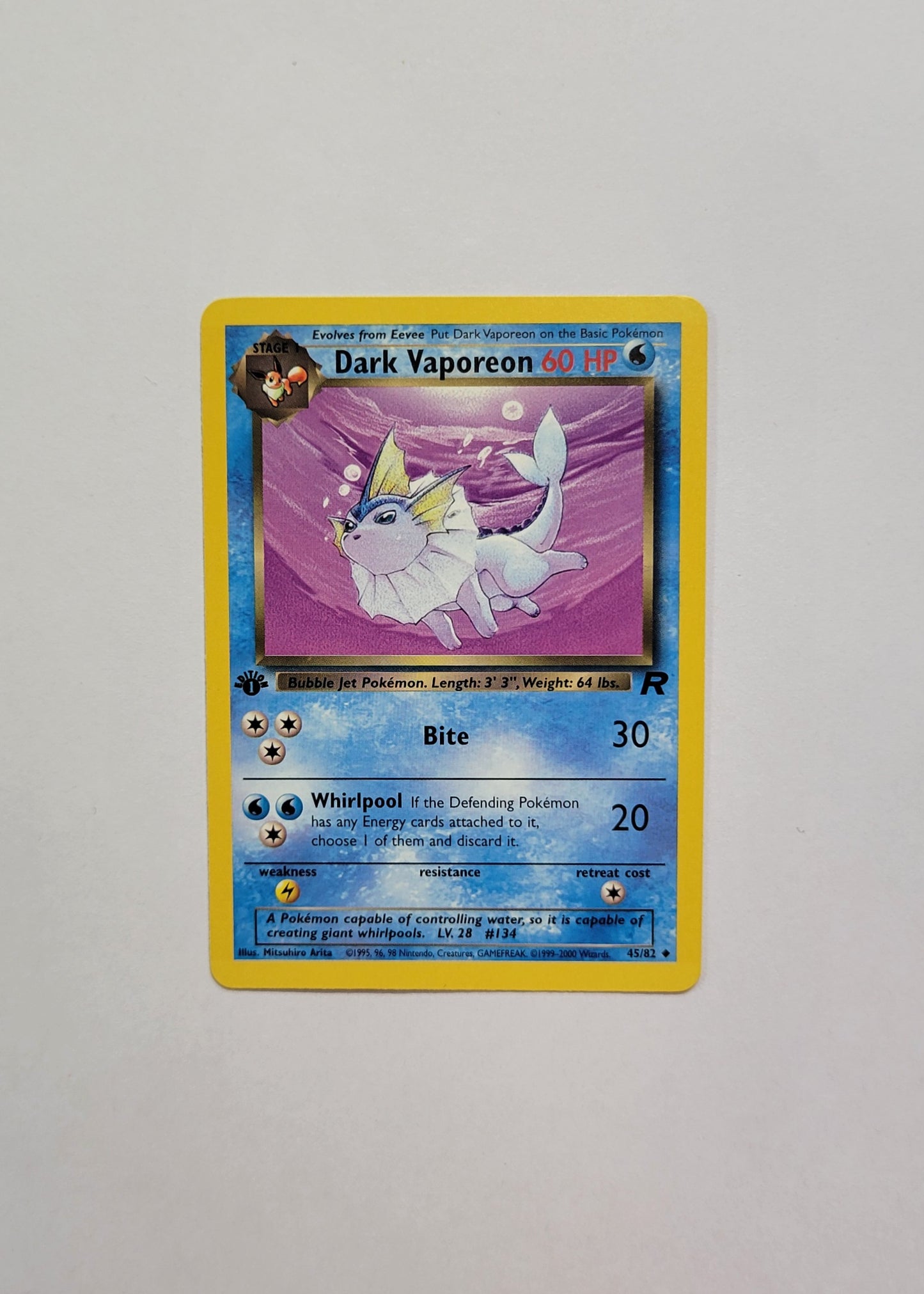 Dark Vaporeon 45/82 - Team Rocket (1st Edition)