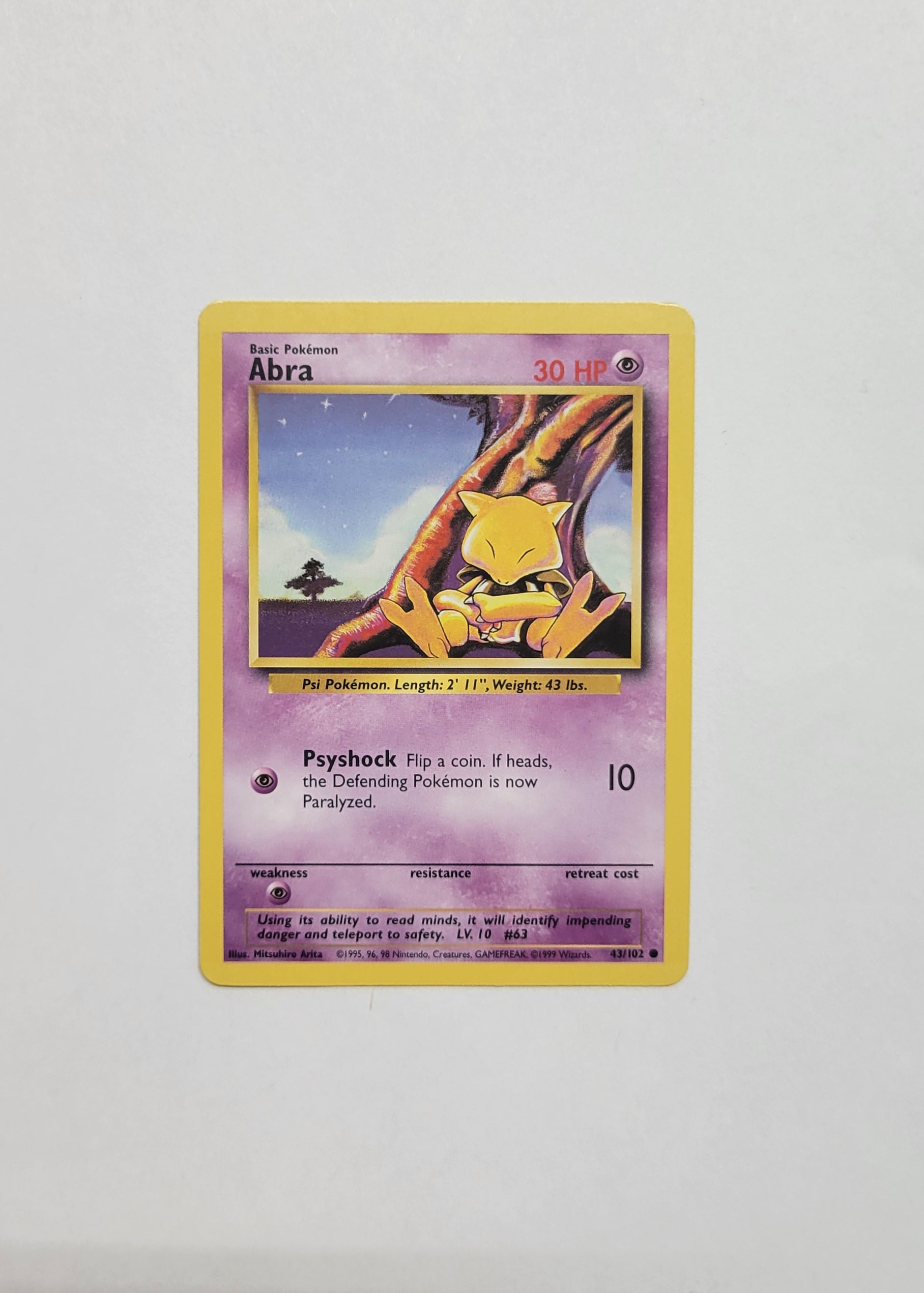 abra pokemon card 43 102 Abra 43/102