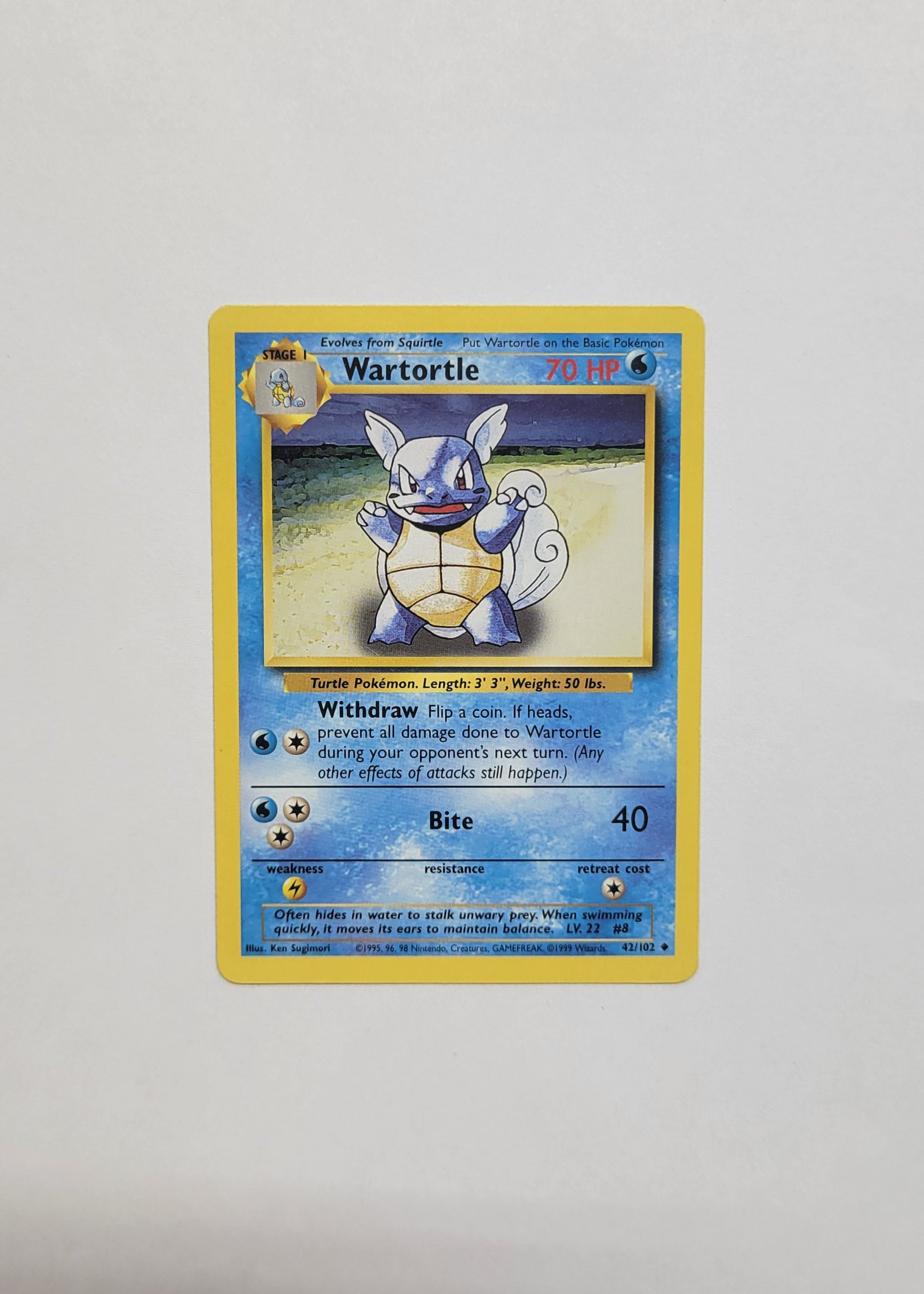 wartortle pokemon card value 42 102 Wartortle 42/102