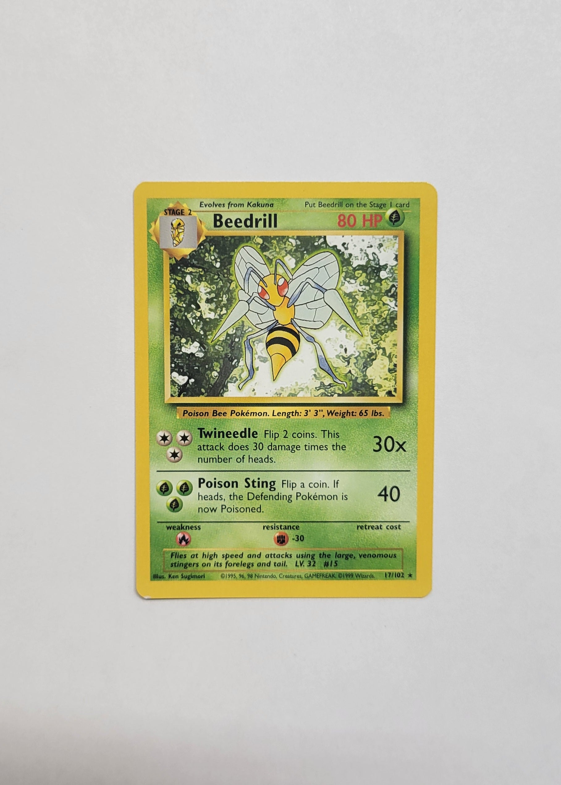 beedrill pokemon card 17 102 17/102 Booster Packs:4 Booster Packs Giant holofoil pattern or surface My Japanese 25th Anniversary