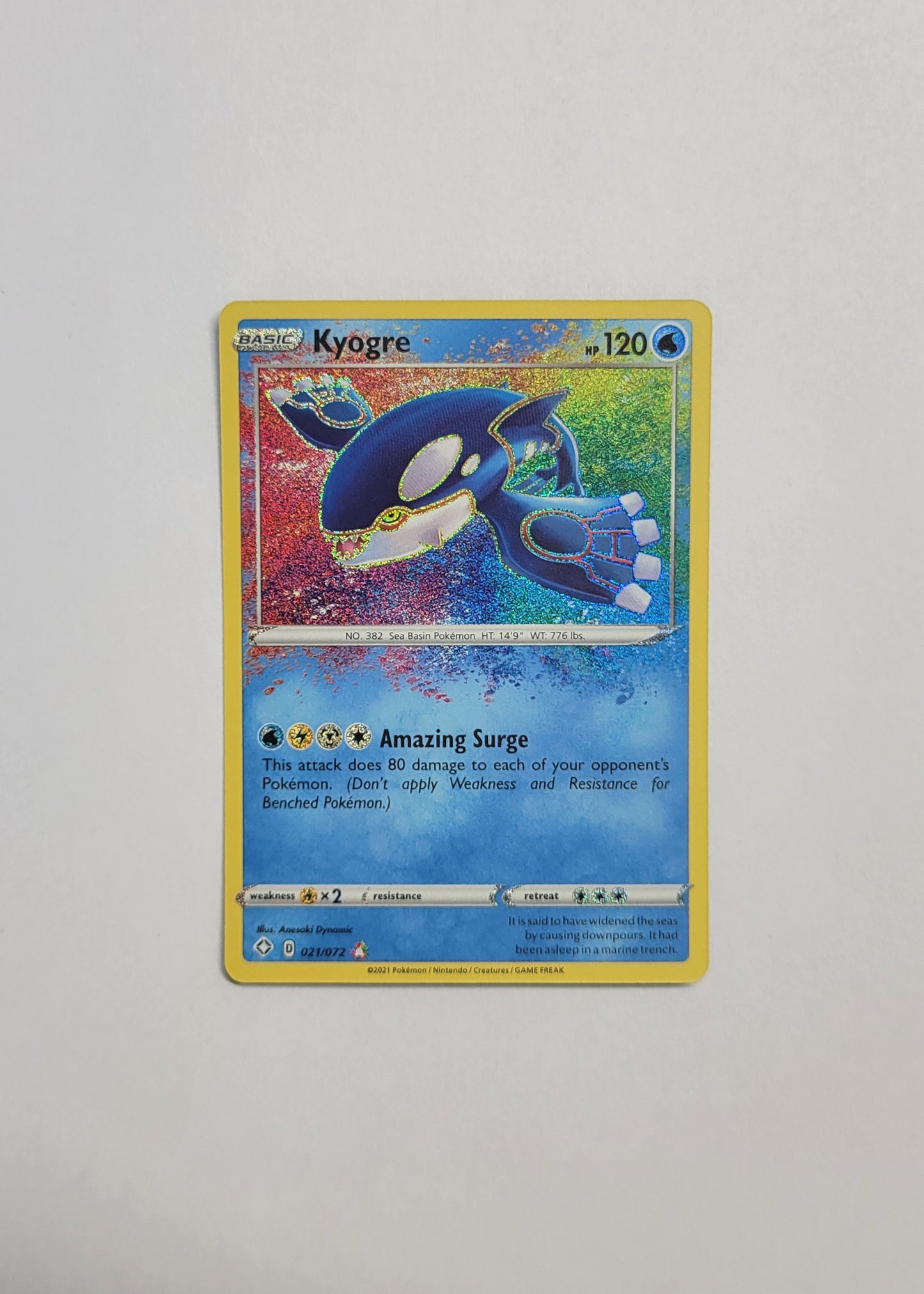 Kyogre 021/072 - Shining Fates