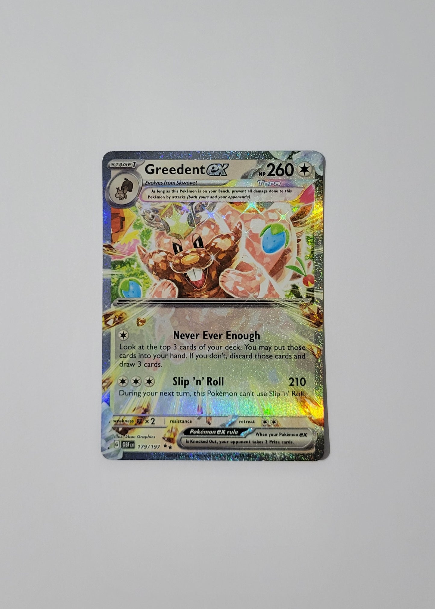 Greedent ex 179/197 - Obsidian Flames