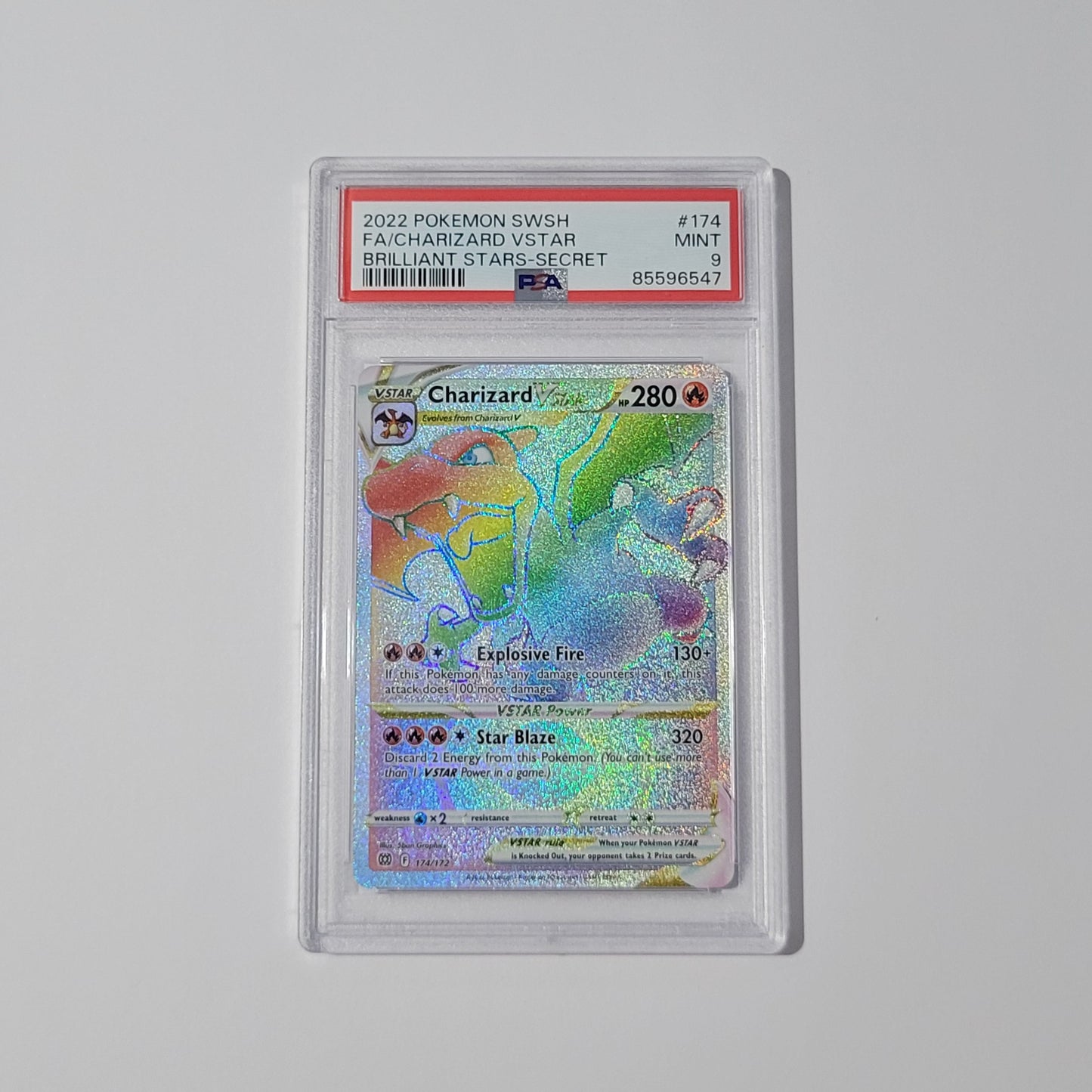 Charizard VSTAR 174/172 - Brilliant Stars - PSA 9