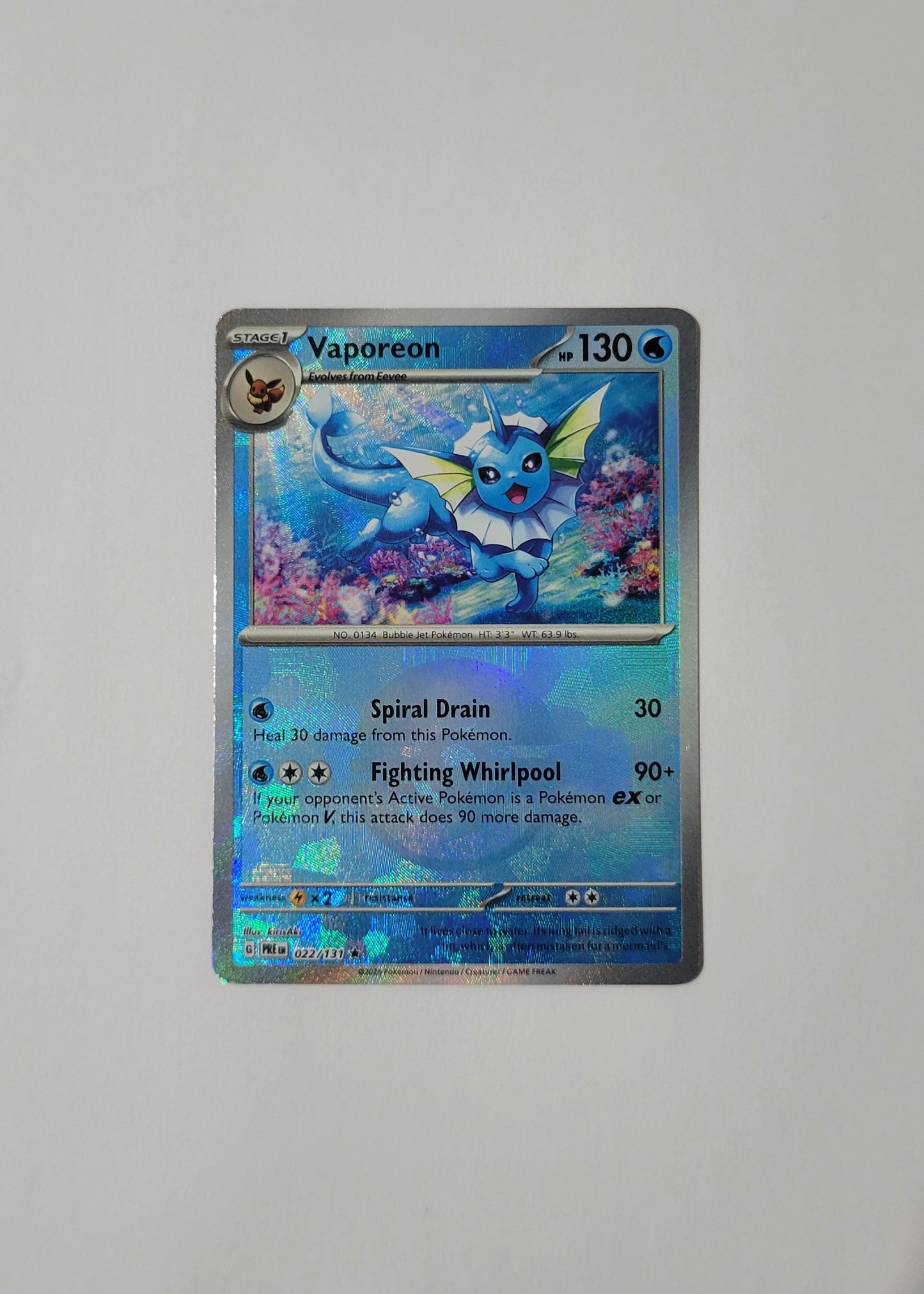 Vaporeon 022/131 (Poké Ball) - Prismatic Evolutions