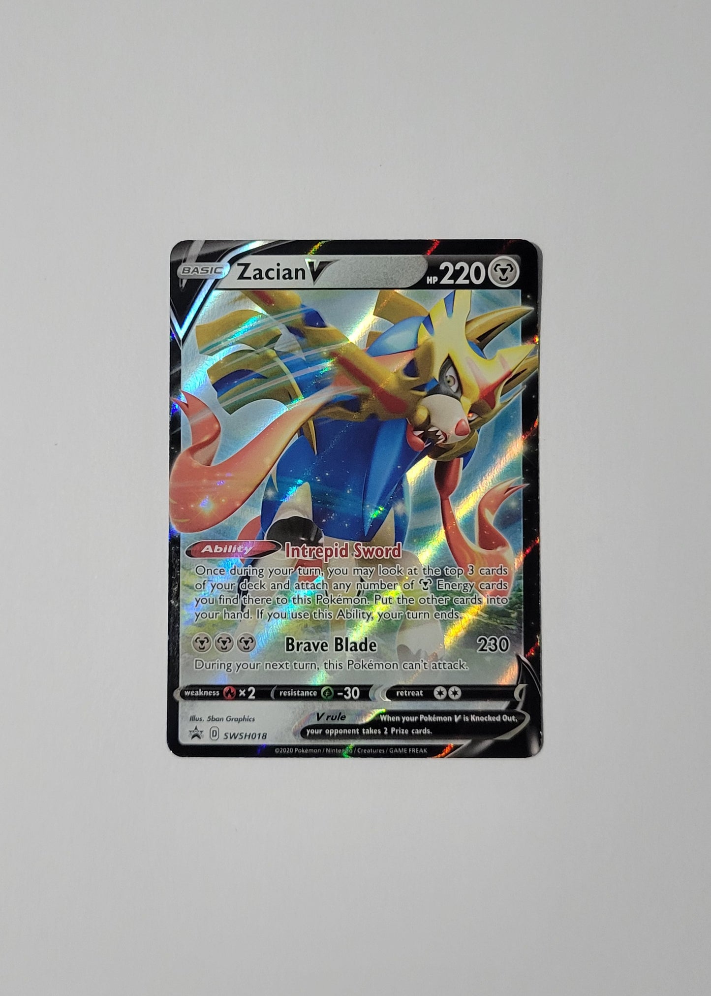 Zacian V SWSH018 - Black Star Promo