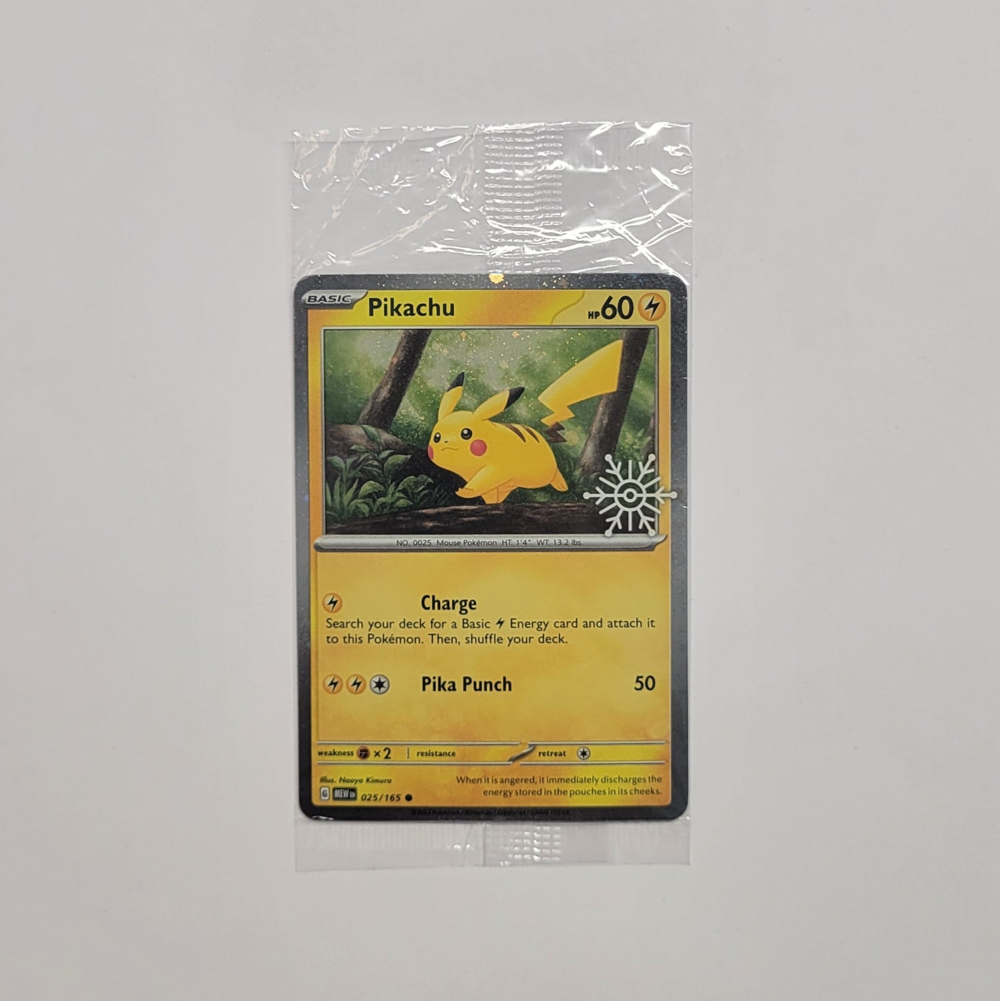 Pikachu 025/165 (Sealed, Stamped) - Holiday Calendar 2025