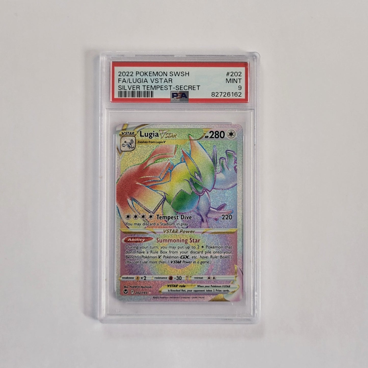 Lugia VSTAR 202/195 - Silver Tempest - PSA 9