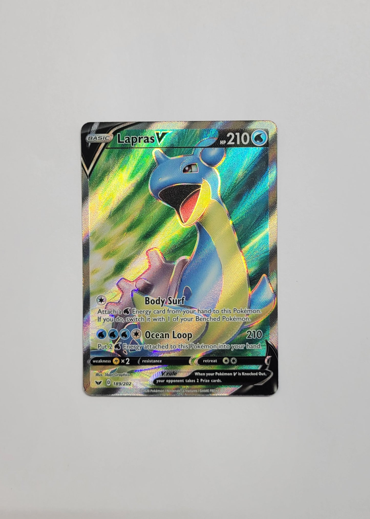 Lapras V 189/202 - Sword & Shield