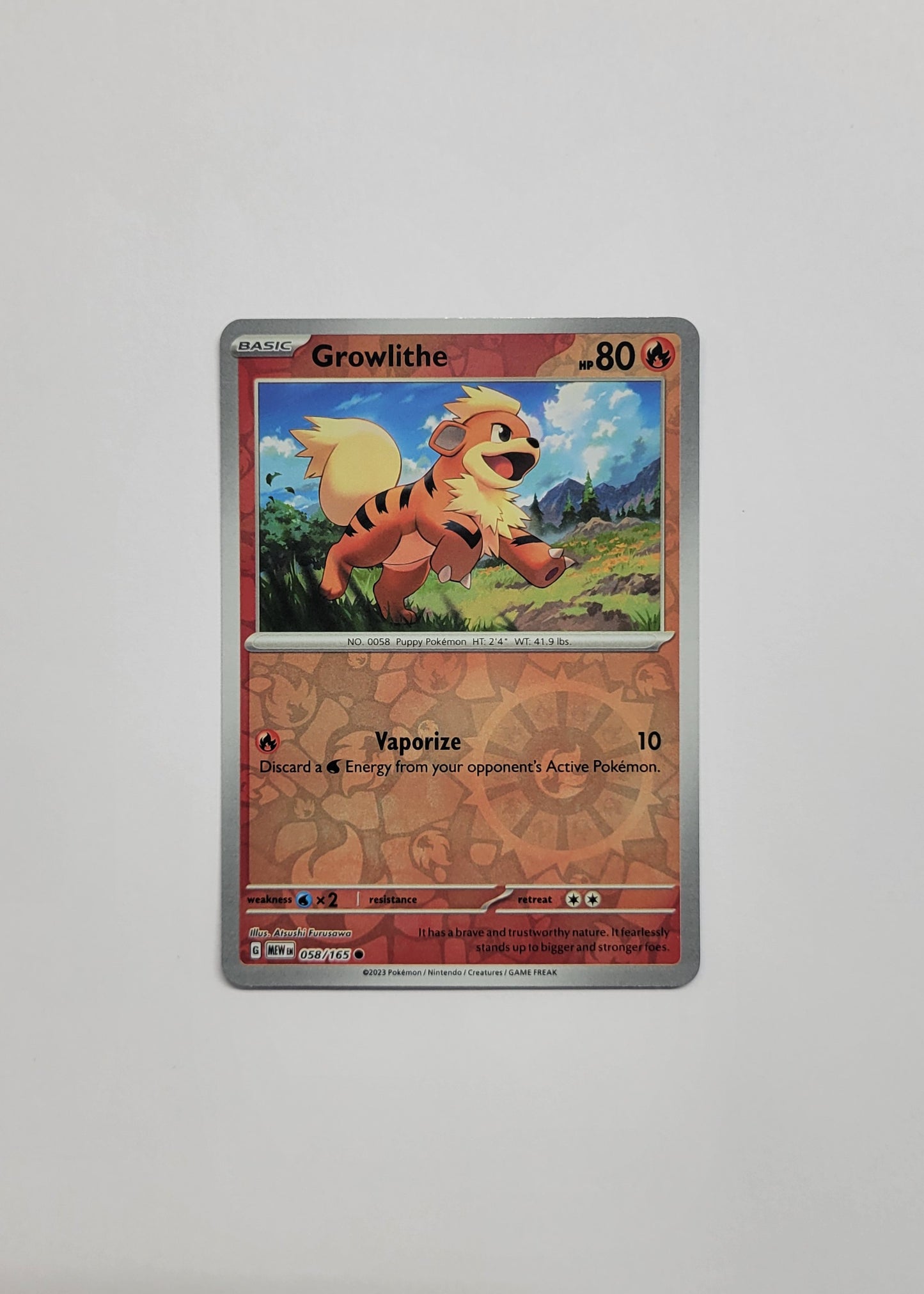 Growlithe 058/165 (Reverse Holo) - 151