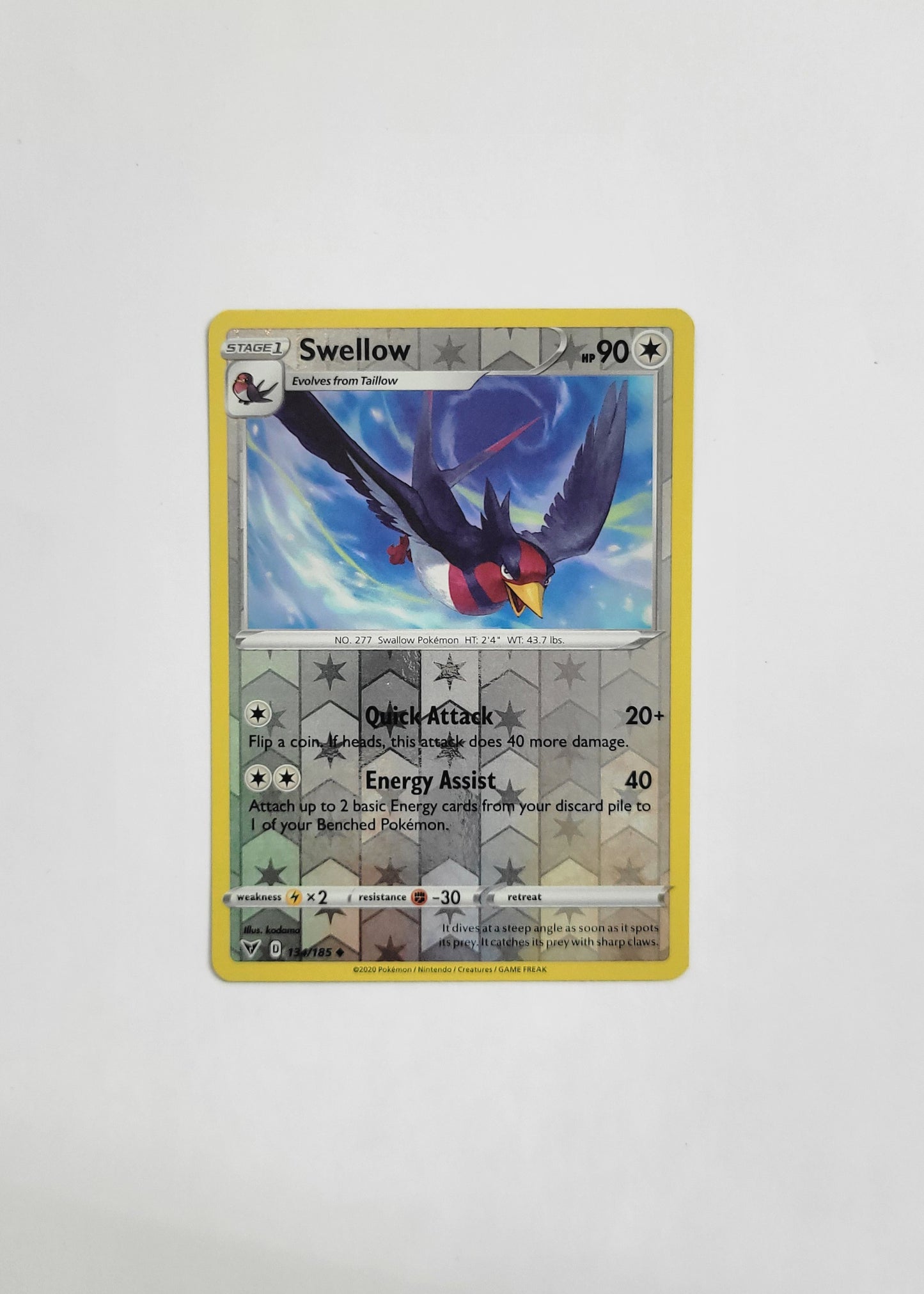 Swellow 134/185 (Reverse Holo) - Vivid Voltage