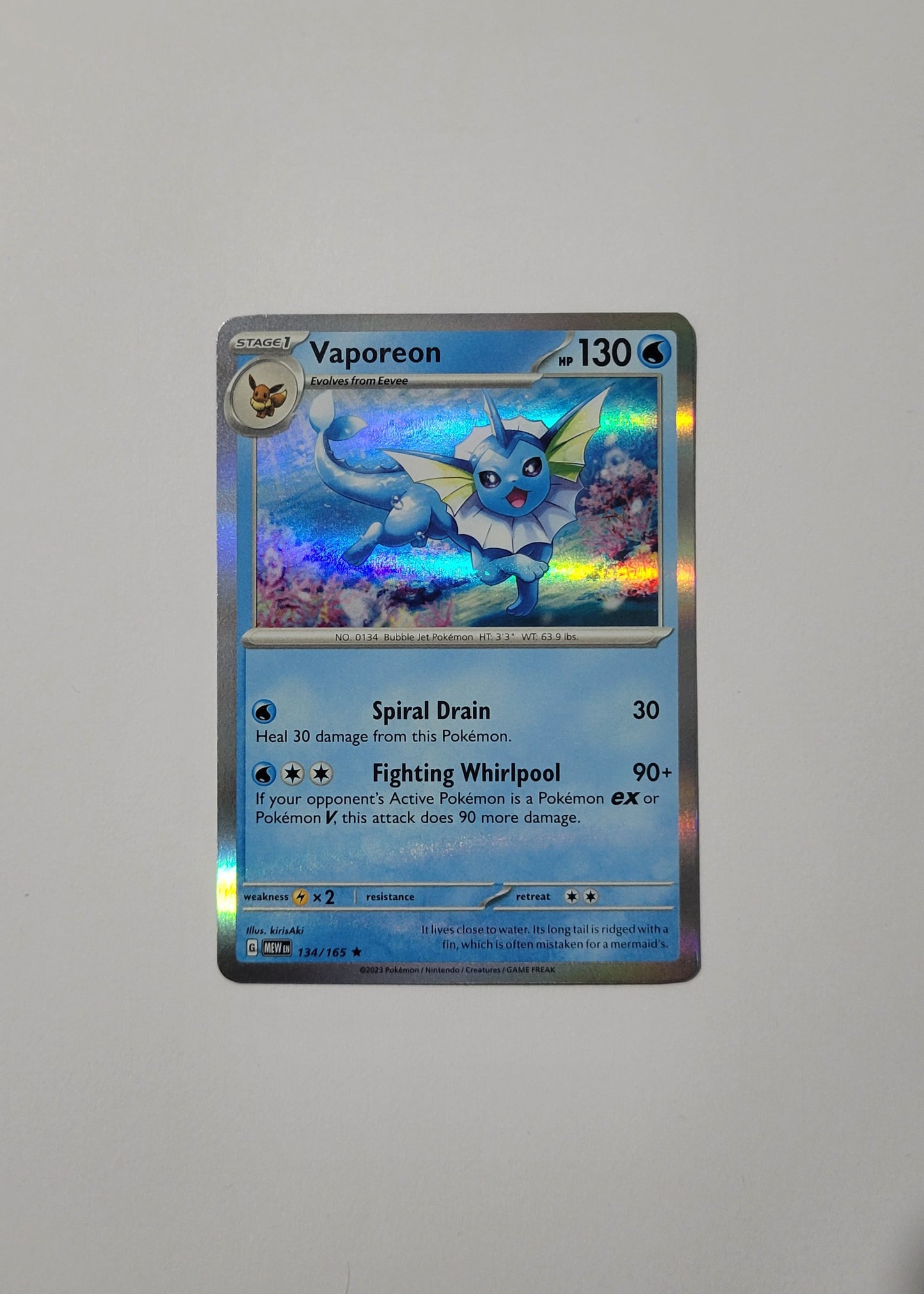 Vaporeon 134/165 (Holo) - 151