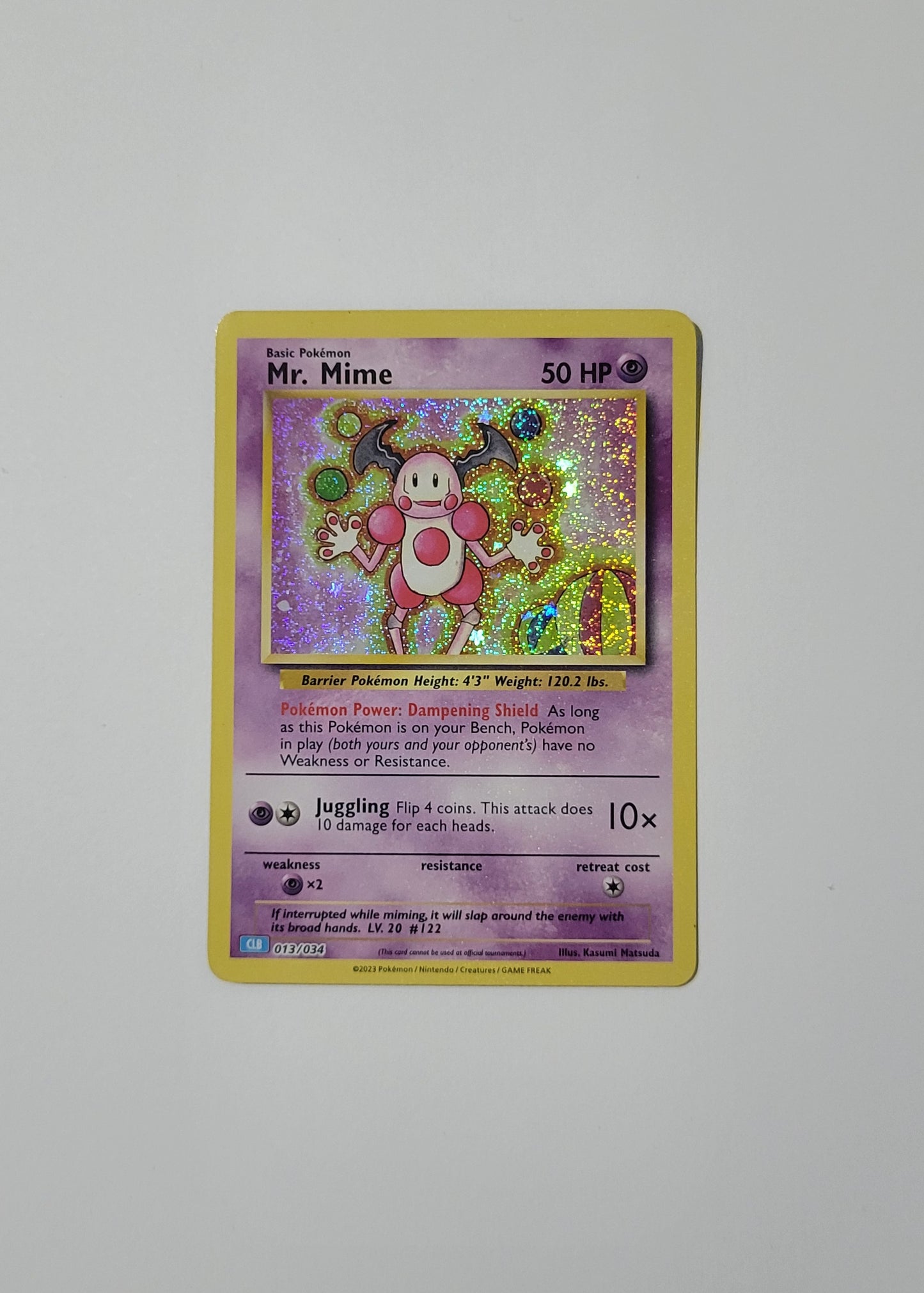 Mr. Mime 013/034 - Trading Card Game Classic