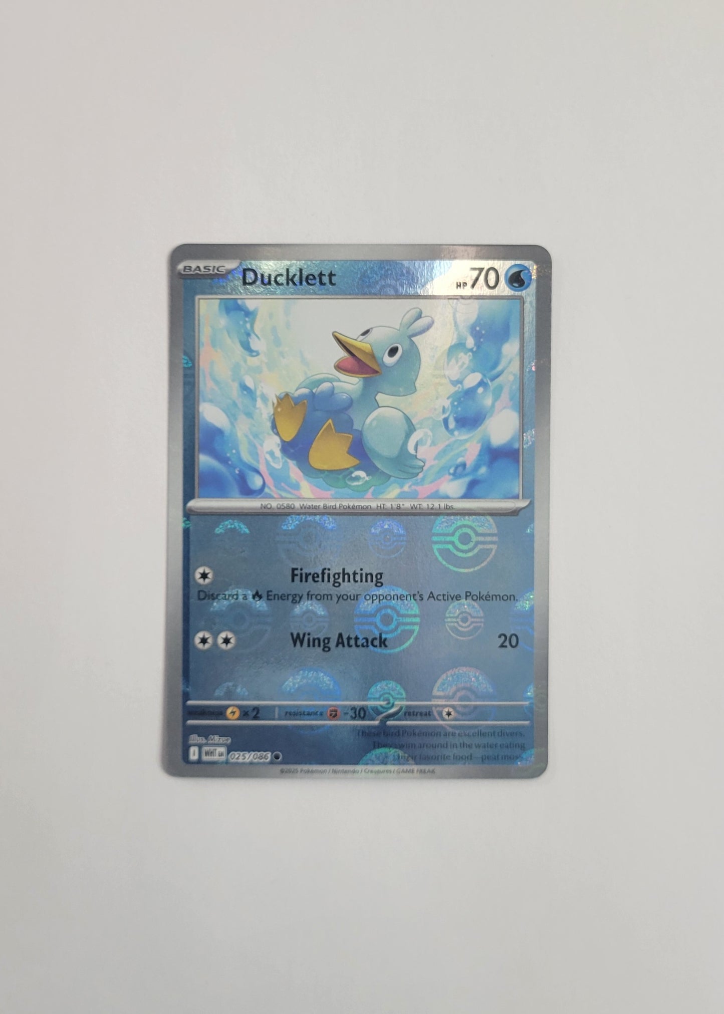 Ducklett 025/086 (Poké Ball) - White Flare