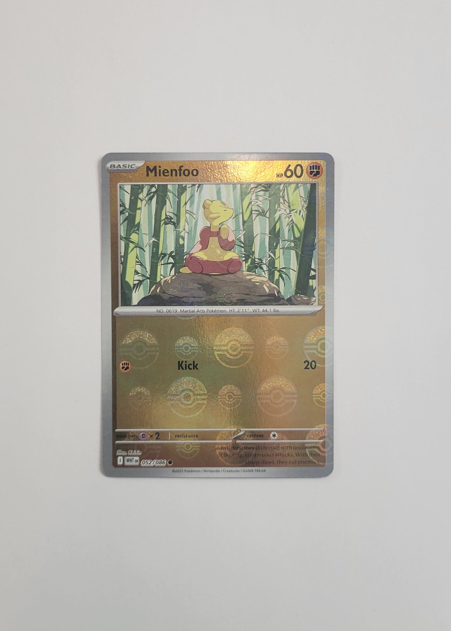 Mienfoo 052/086 (Poké Ball) - White Flare