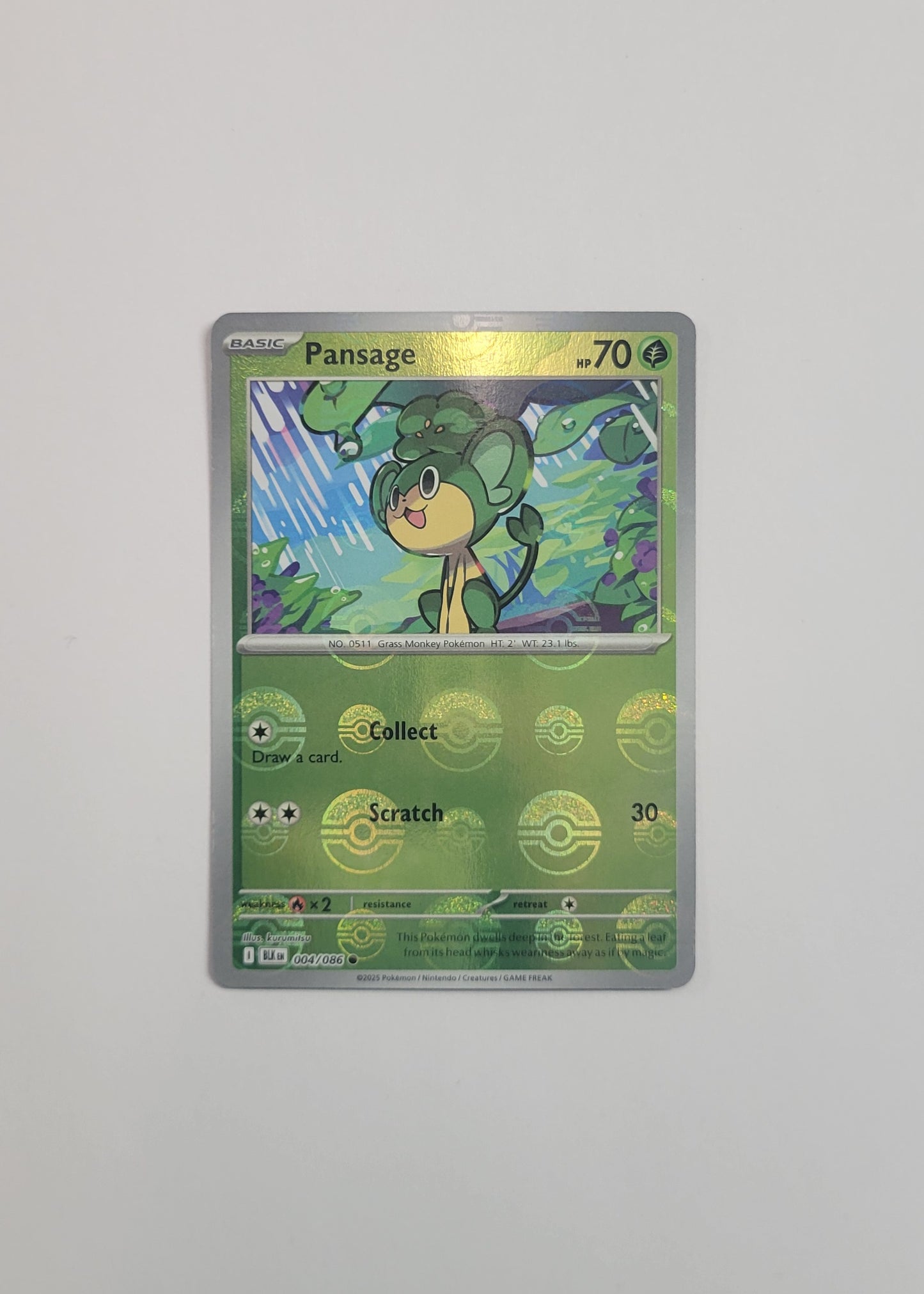 Pansage 004/086 (Poké Ball) - Black Bolt