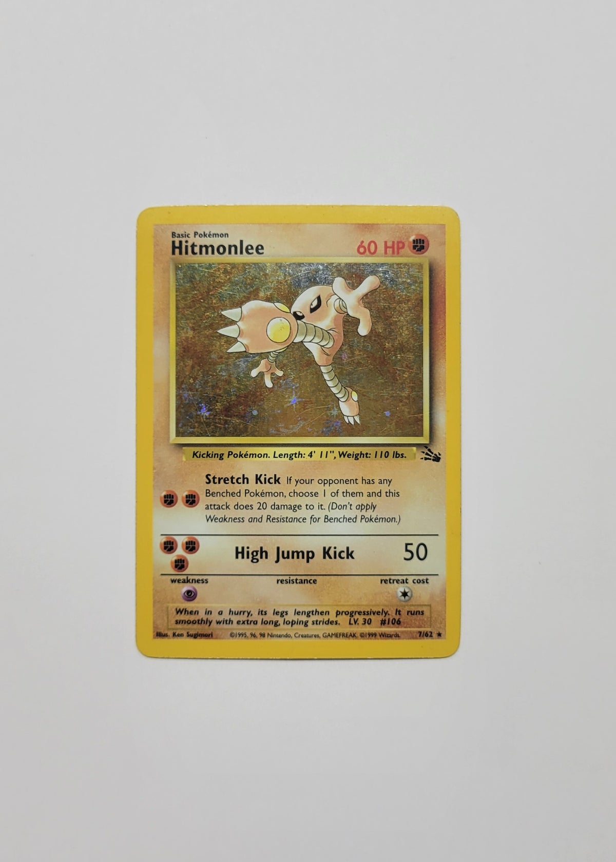 Hitmonlee 7/62 (Holo) - Fossil