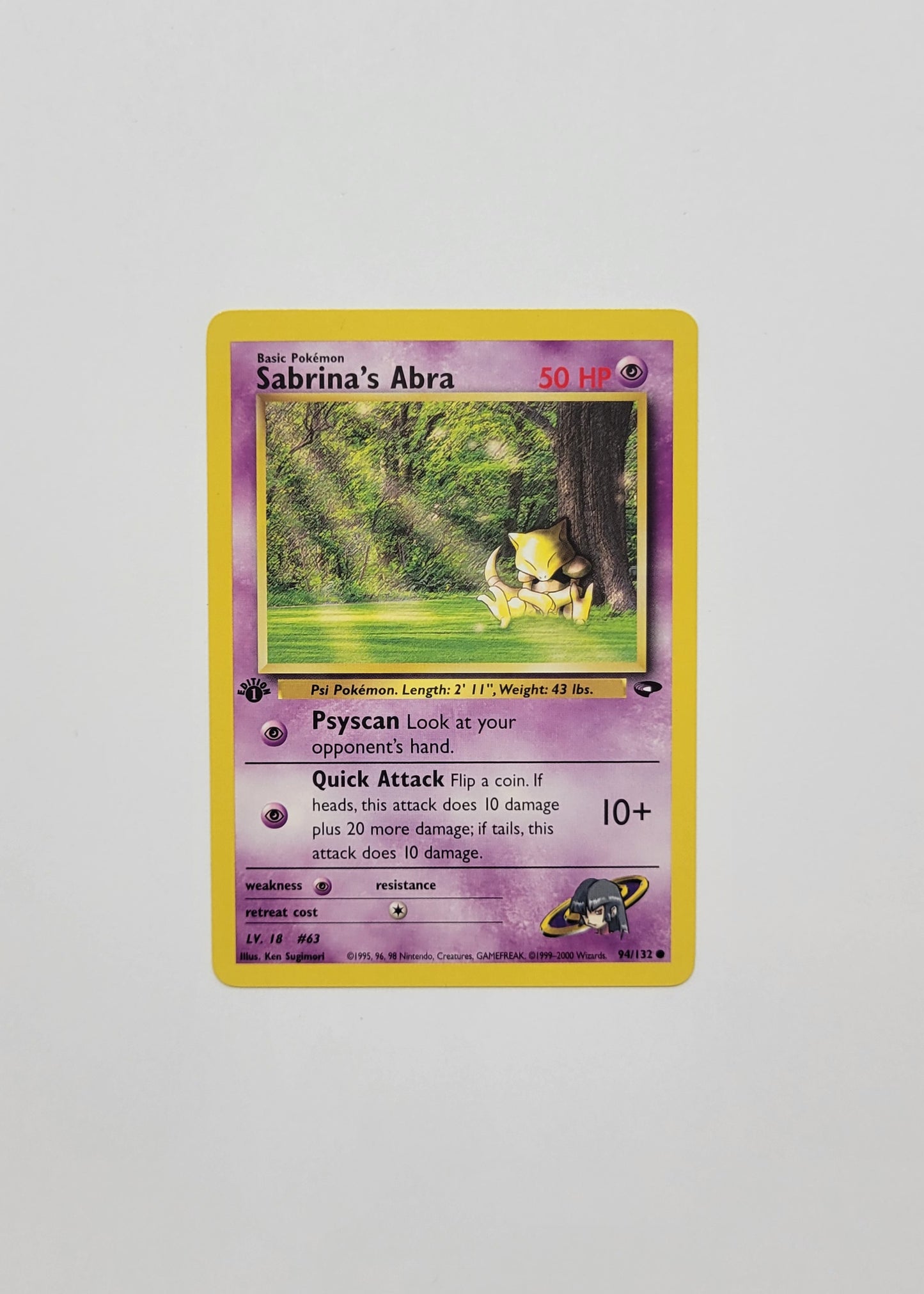 Sabrina's Abra 94/132 - Gym Challenge (1st Edition)