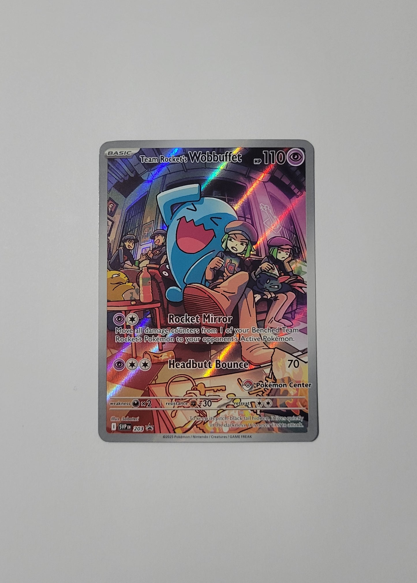 Team Rocket's Wobbuffet SVP203 (Pokémon Center Stamped) - Black Star Promo