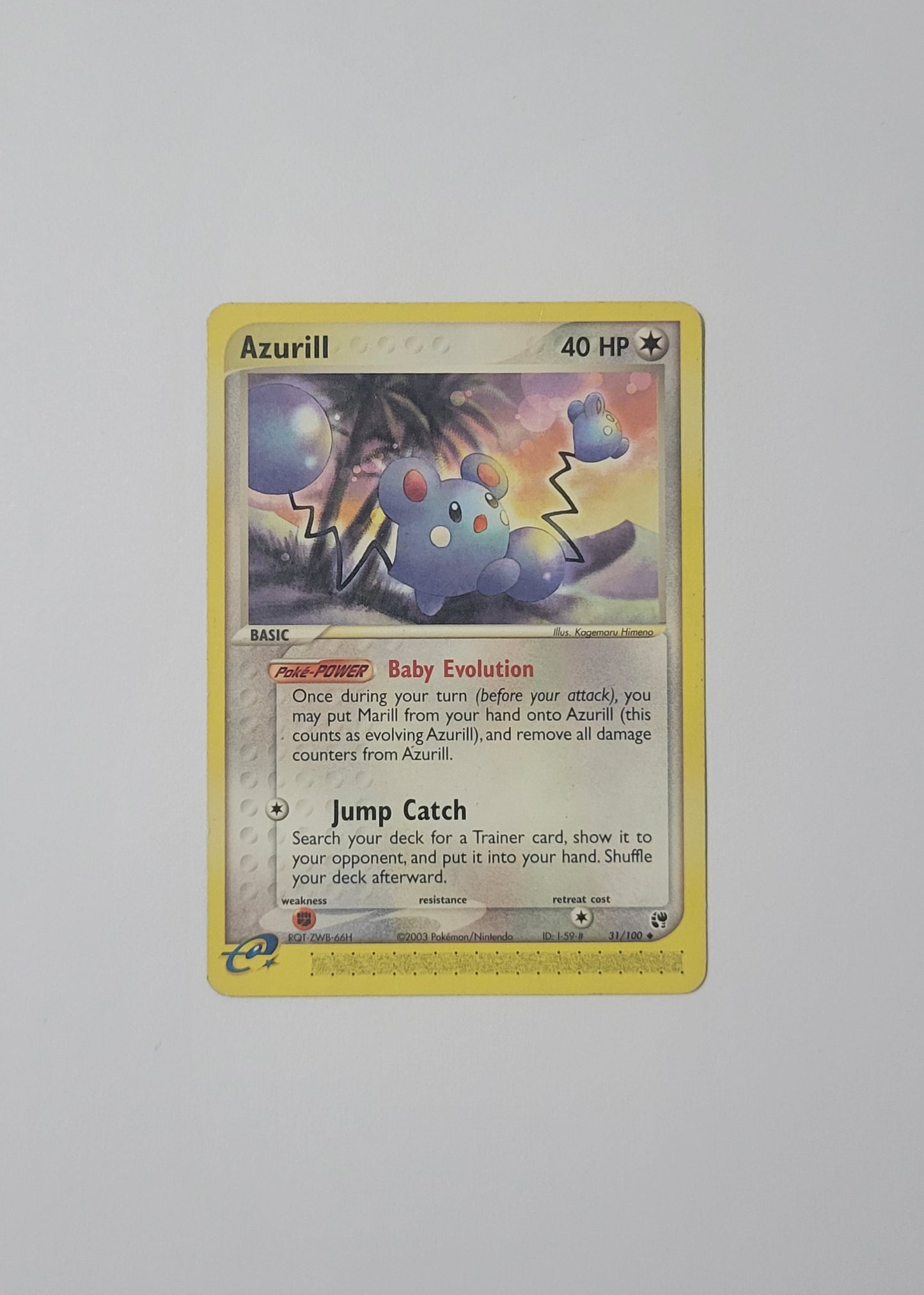 Azurill 31/100 - EX Sandstorm